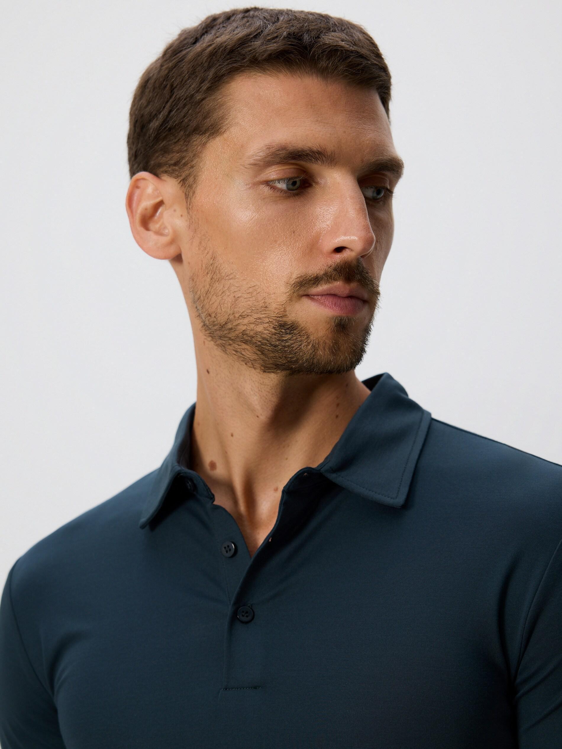 DARK GREEN Slim fit polo shirt, Khaki, large image number 3