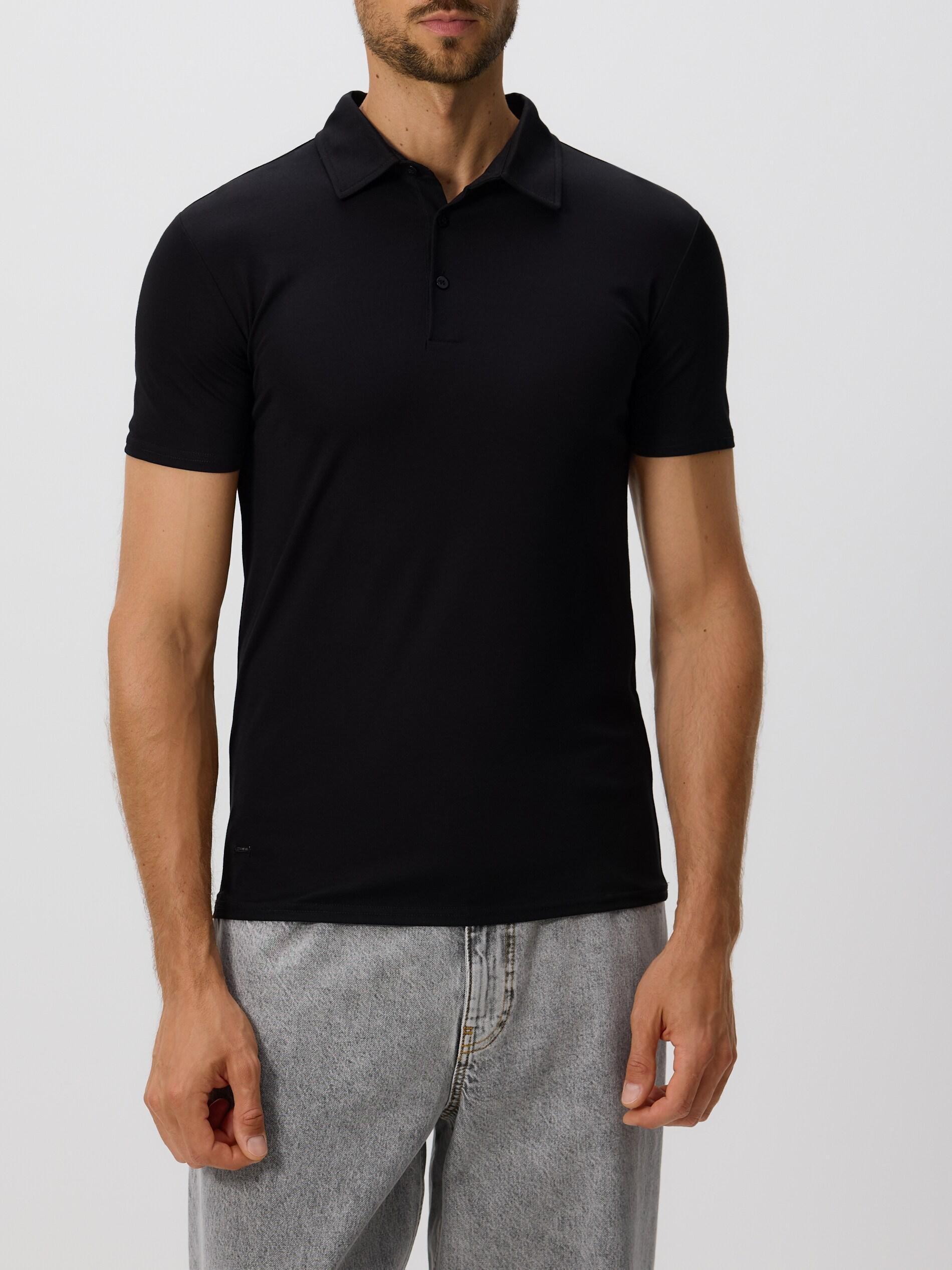 BLACK Slim fit polo shirt, Black, large image number 1