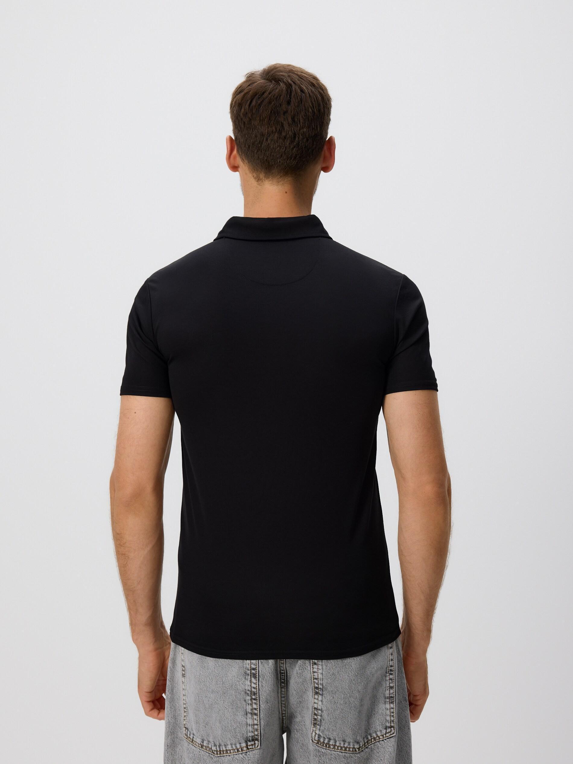 BLACK Slim fit polo shirt, Black, large image number 2
