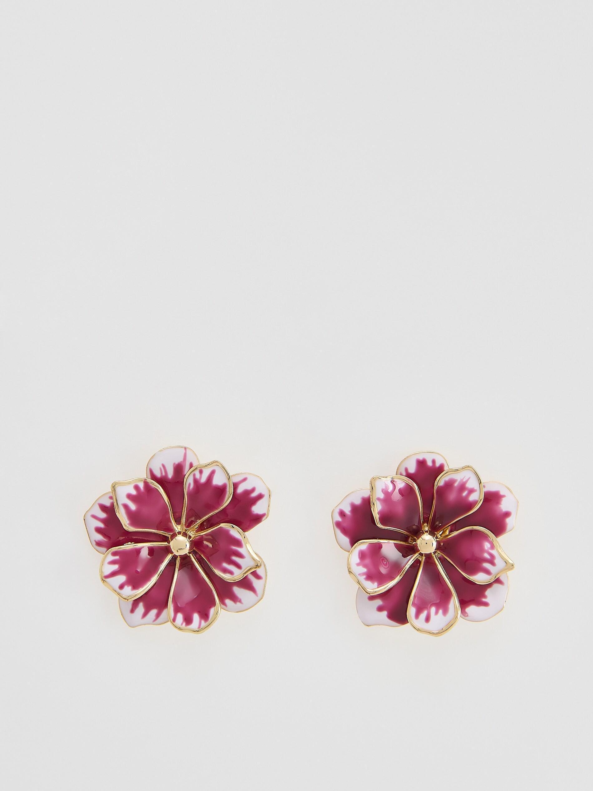 PINK Flower-shaped earrings, Pink, large image number 0