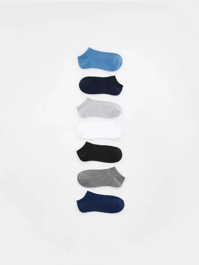 Blue Set Of 7 Pairs Of Socks, , large image number 0