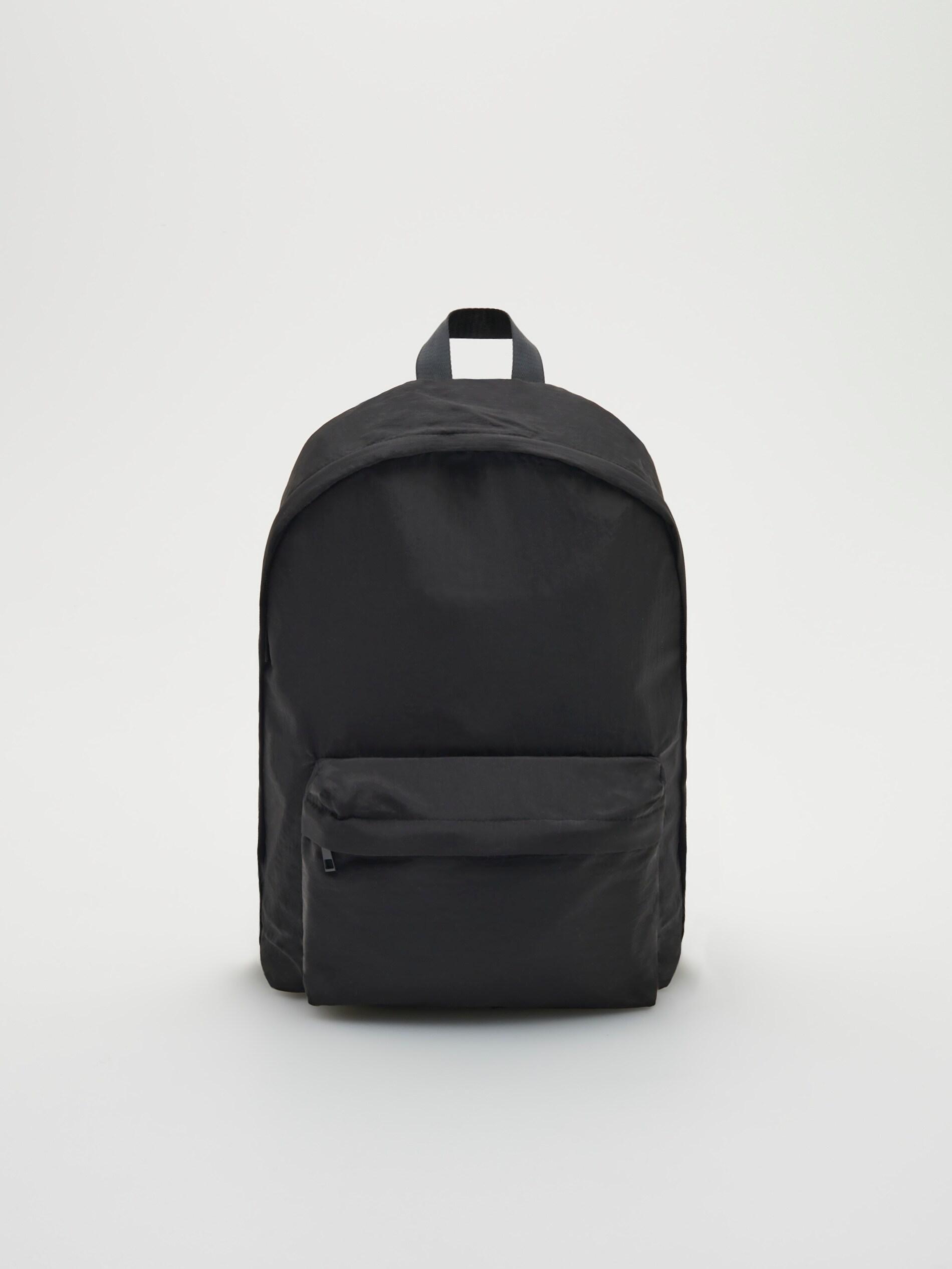 Black Backpack with pocket, , large image number 3
