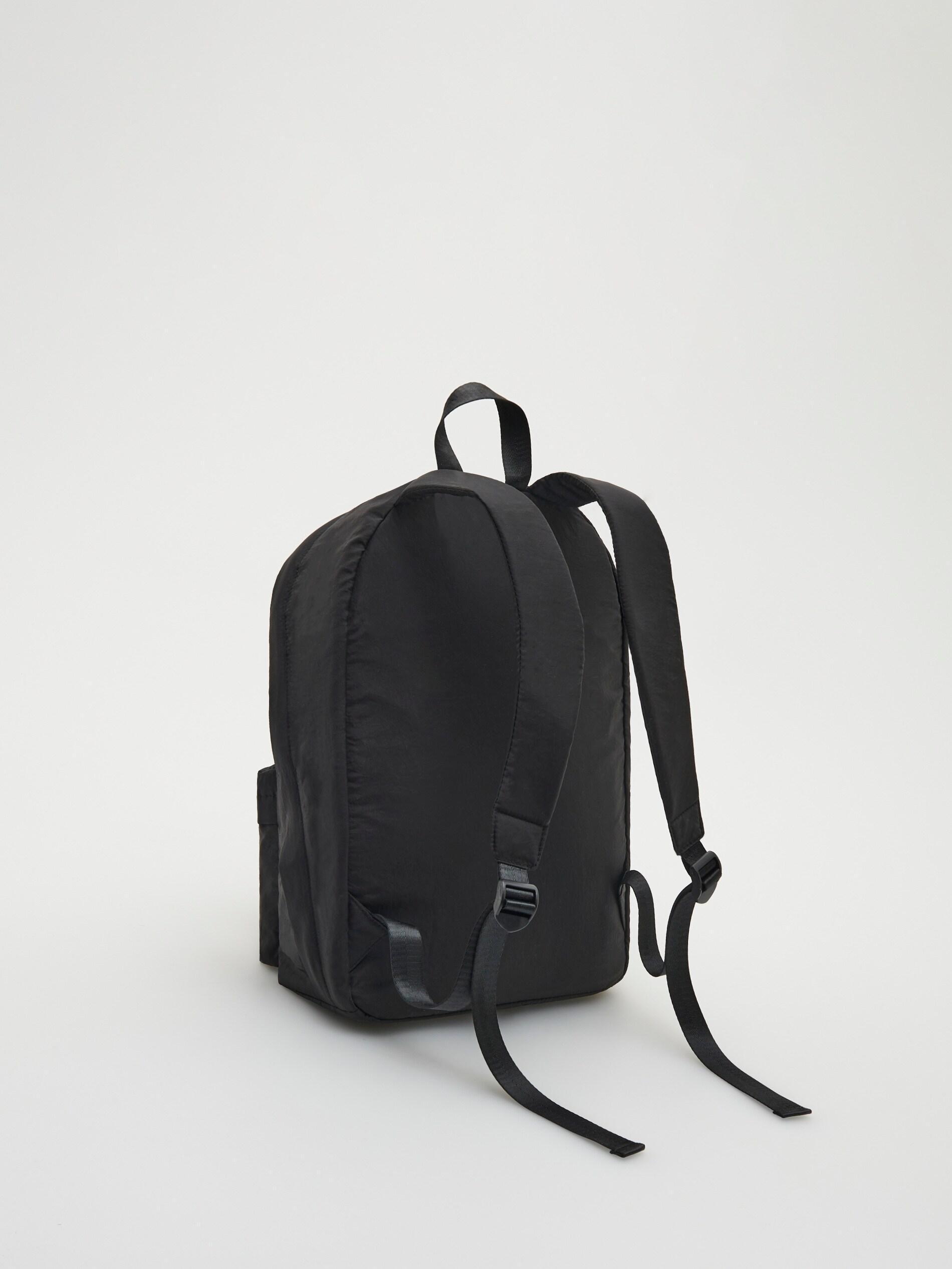 Black Backpack with pocket, , large image number 4