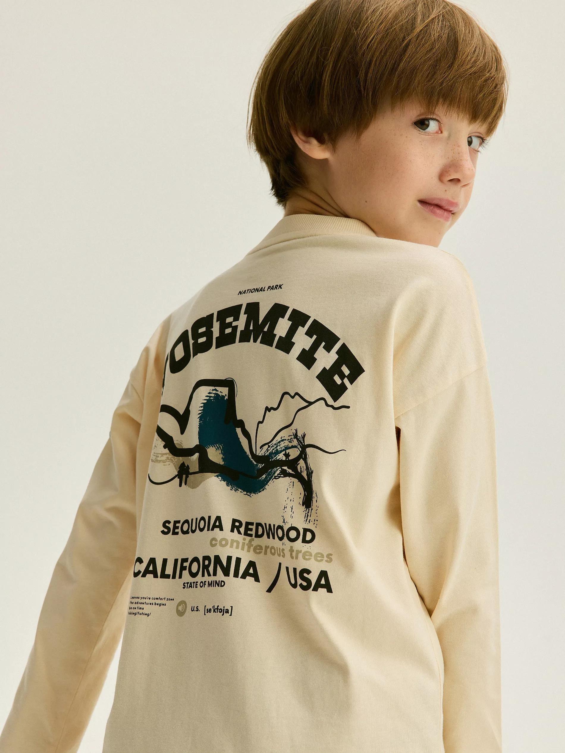 Cream Long-Sleeved Cotton Shirt, , large image number 0