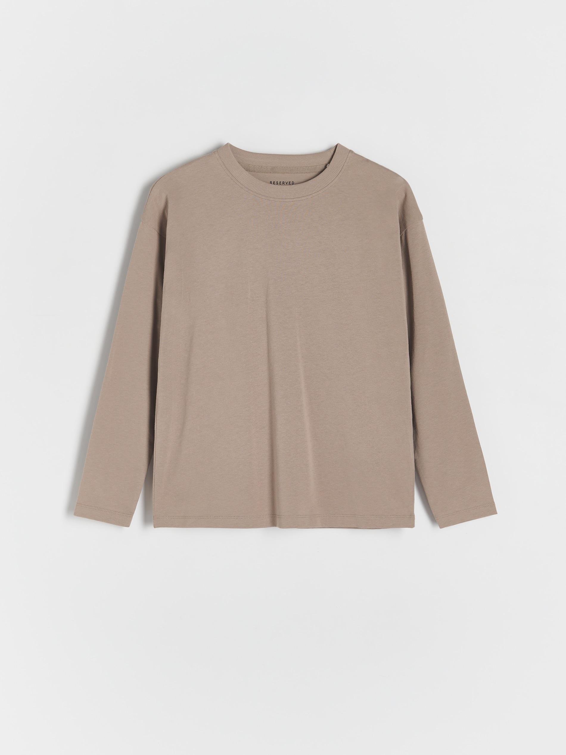 Beige Long-Sleeved Cotton Shirt, , large image number 4