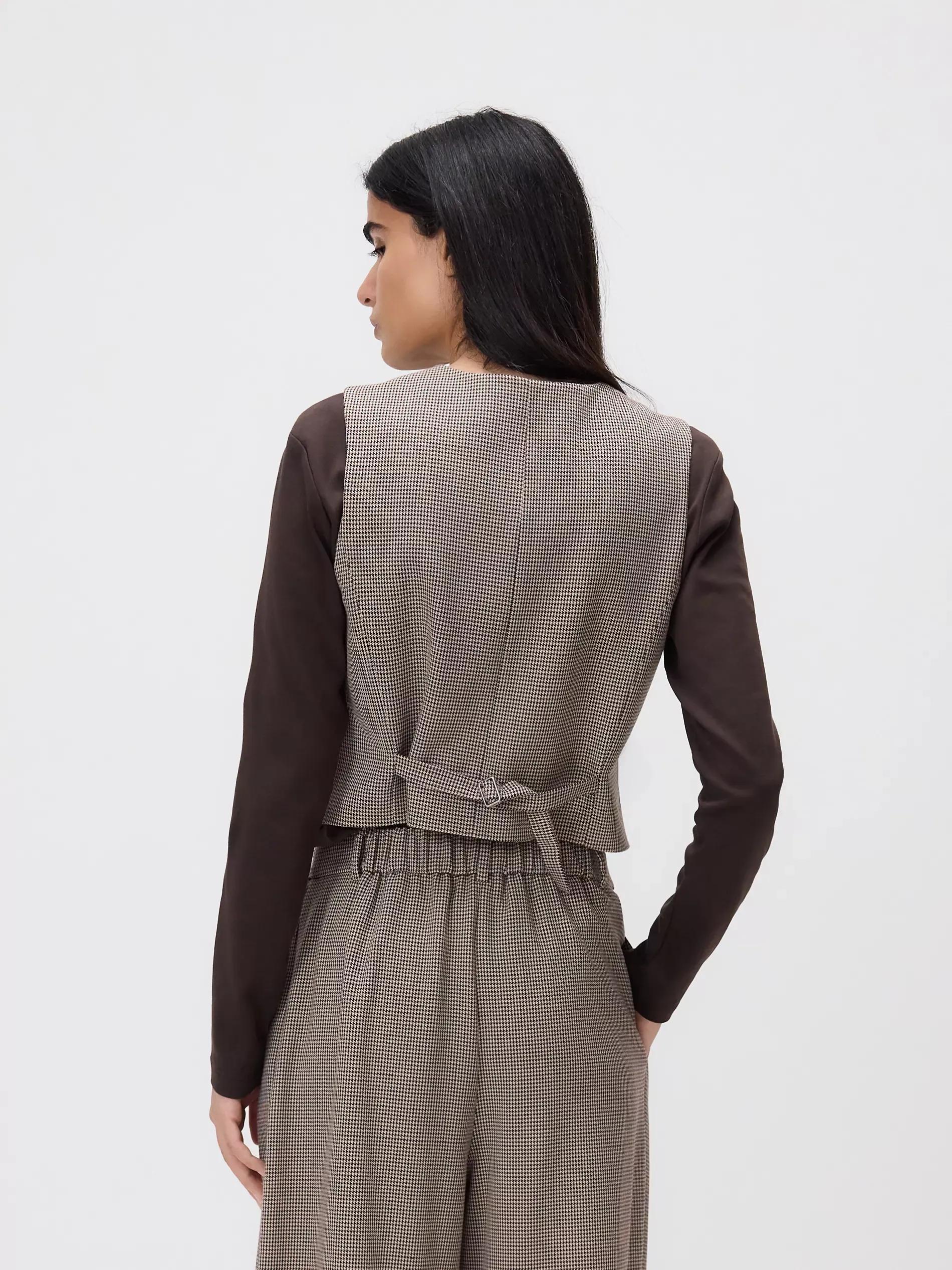 Multicolour Asymmetric Suit Vest, Multicolor, large image number 2