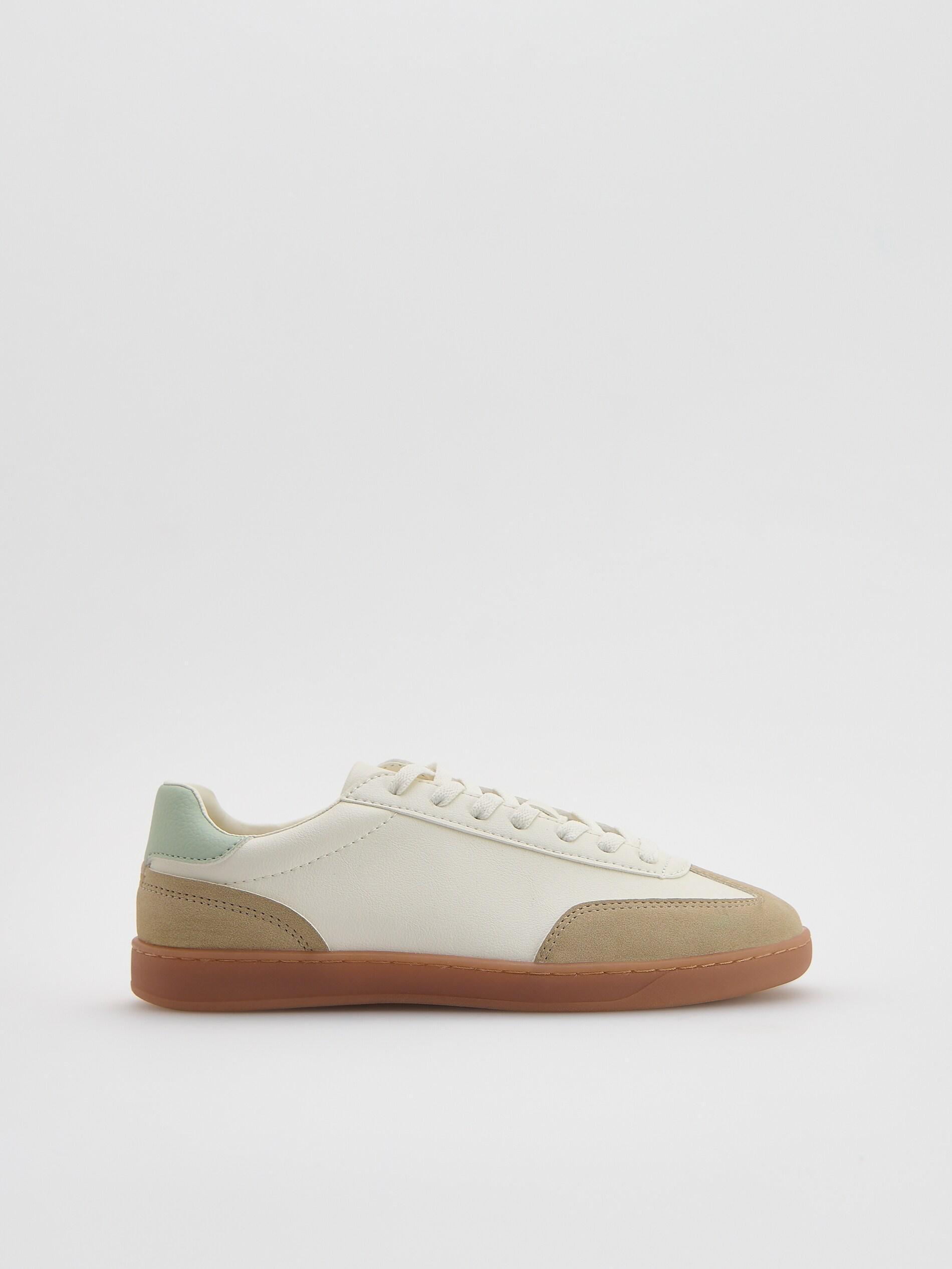 White Sneakers With Contrast Elements, White, large image number 0