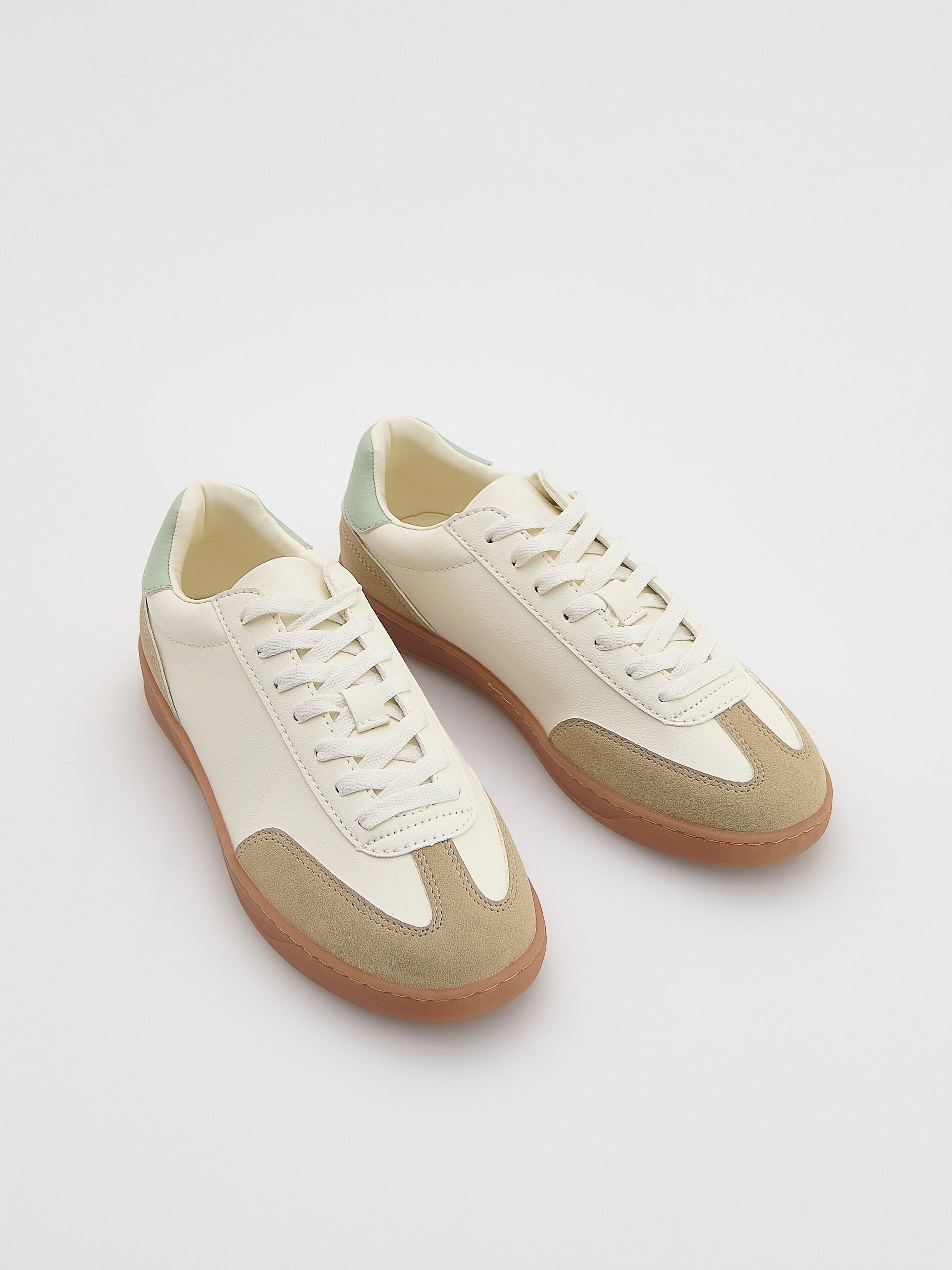 White Sneakers With Contrast Elements, White, large image number 1