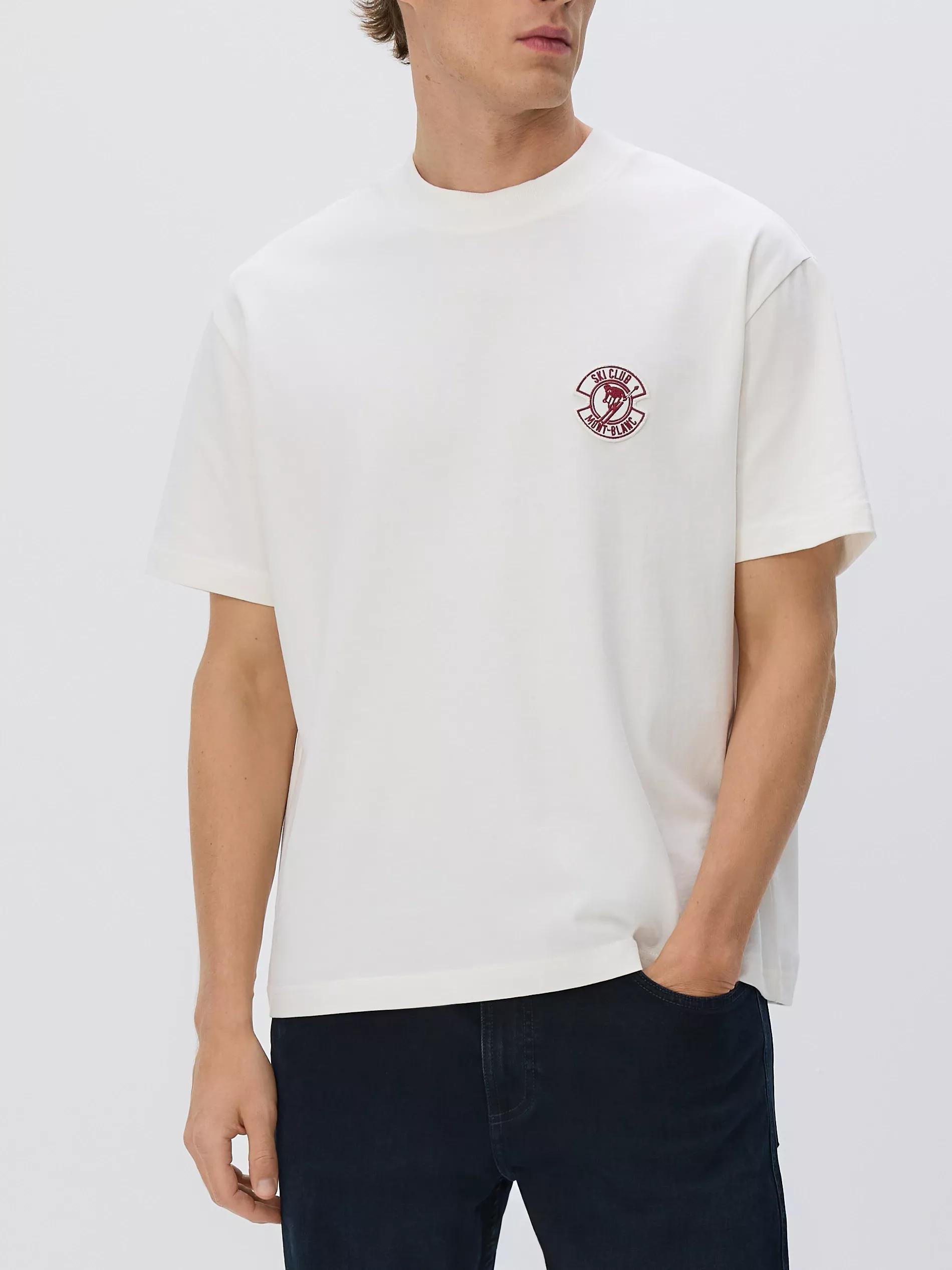 Cream Boxy Cut T-Shirt With Back Print, Ivory, large image number 2