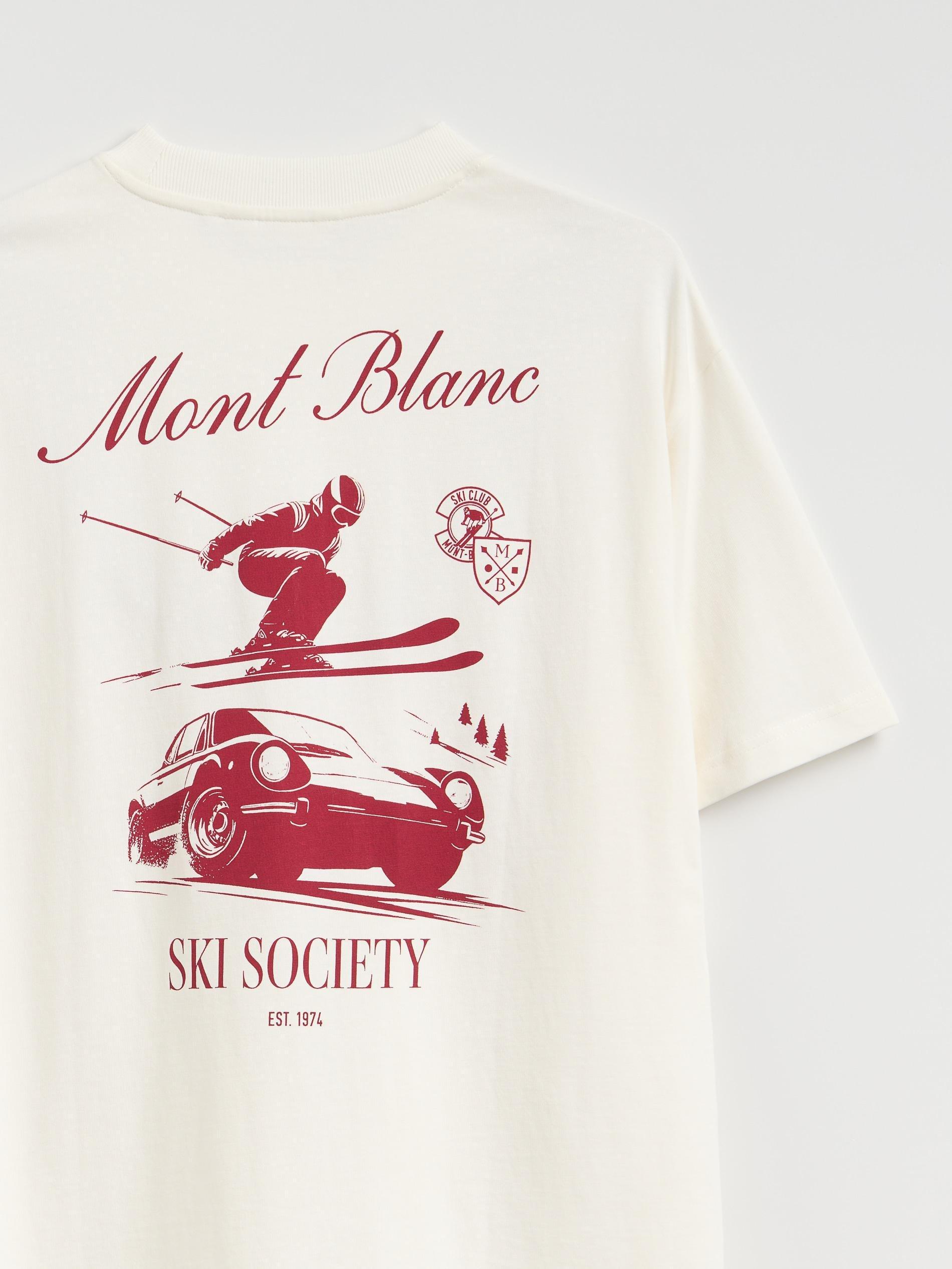 Cream Boxy Cut T-Shirt With Back Print, Ivory, large image number 5