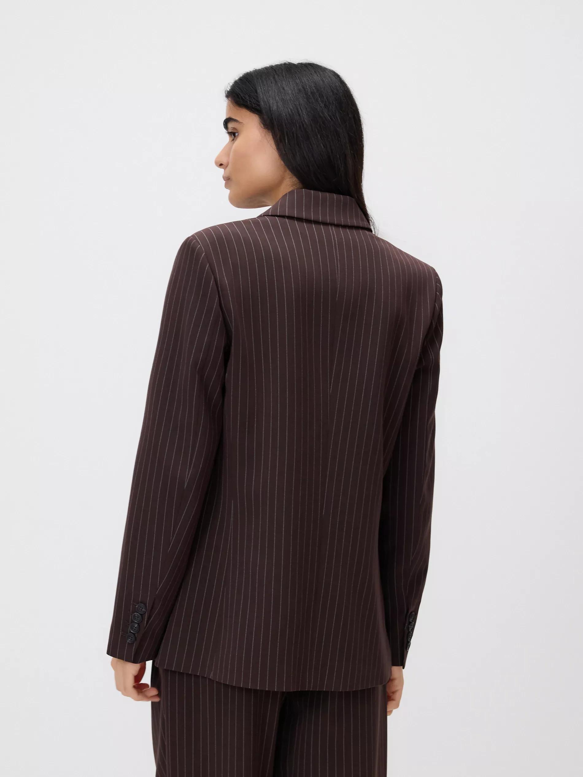 Brown Double-Breasted Jacket, 7401_89P, large image number 3