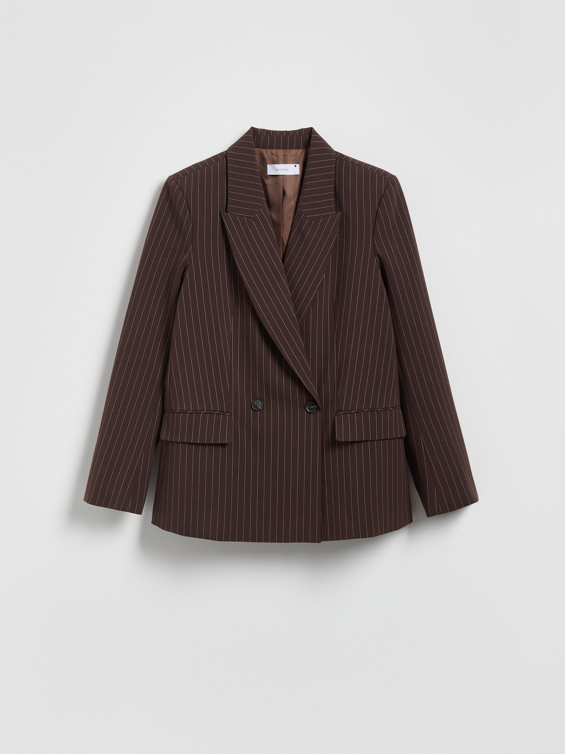 Brown Double-Breasted Jacket, 7401_89P, large image number 5