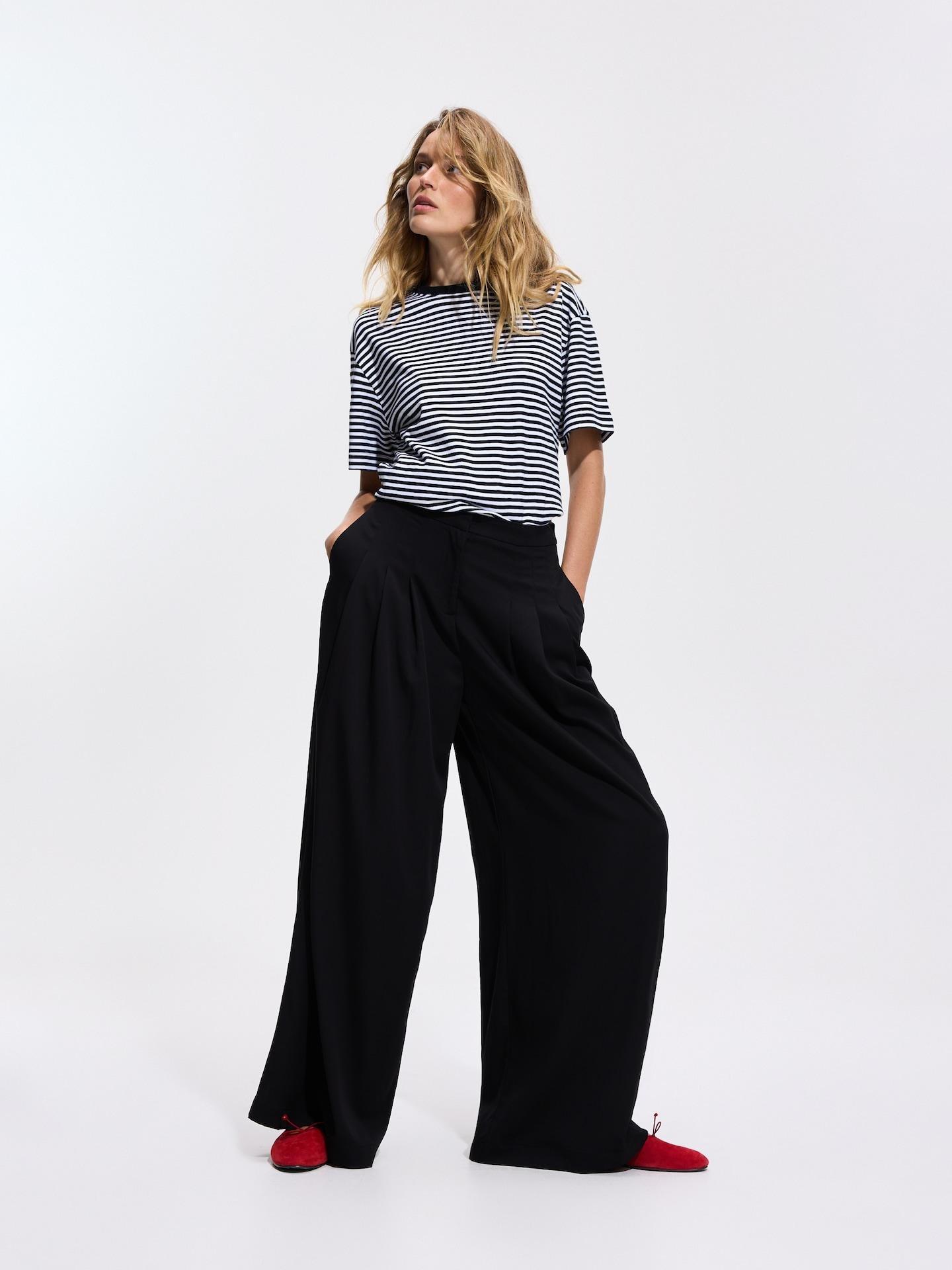 Viscose rich trousers, Black, large image number 2