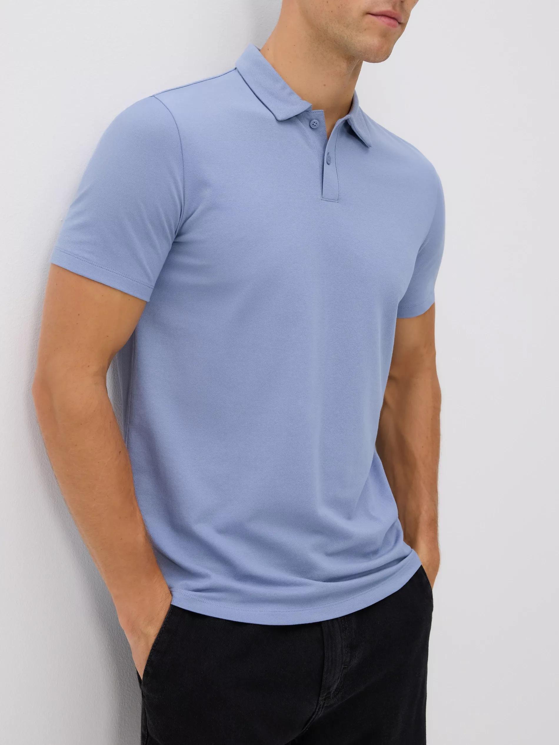 LIGHT GREY Regular fit polo shirt, , large image number 2