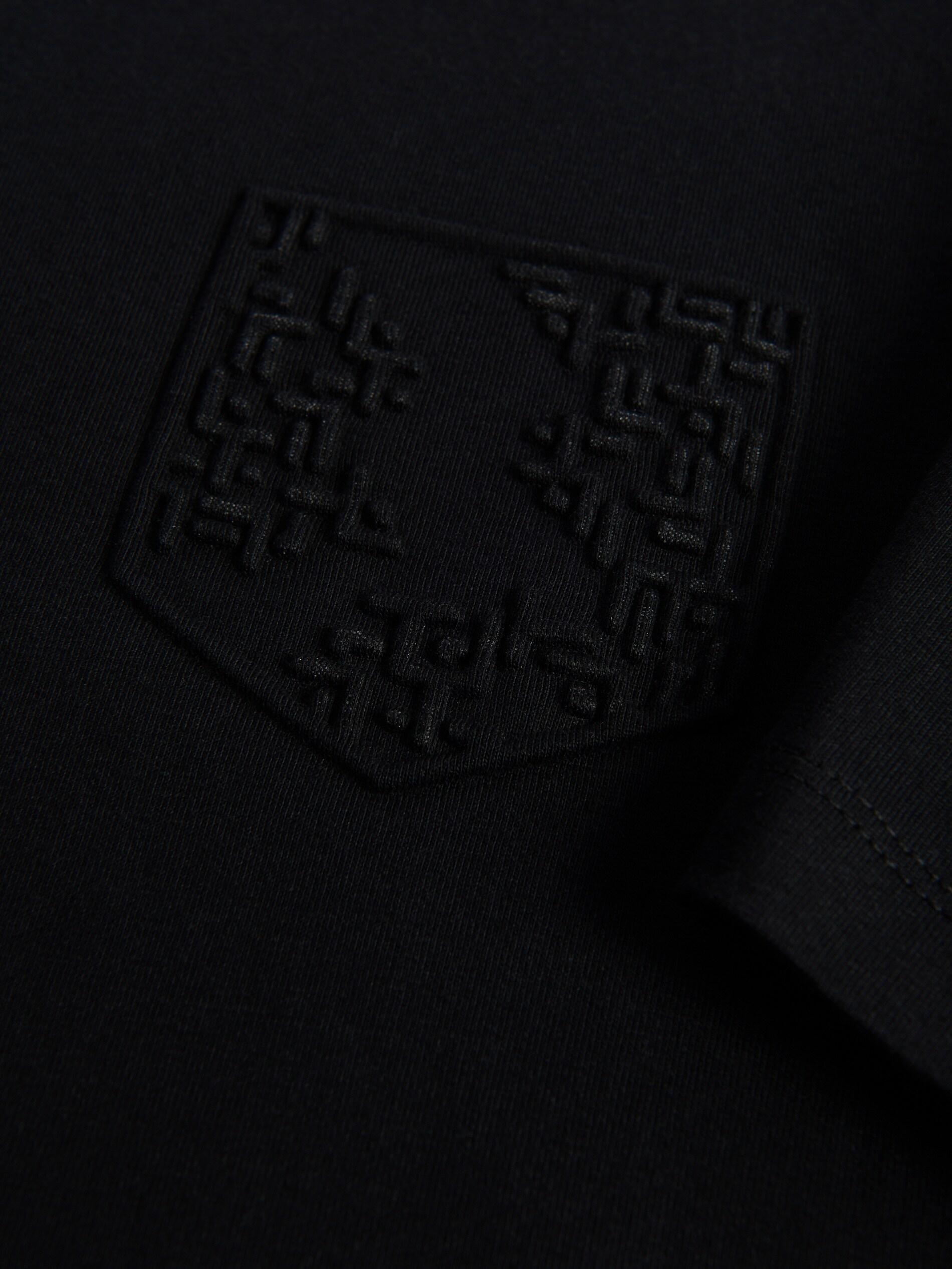 Black Regular Fit T-Shirt With Applique, Black, large image number 5