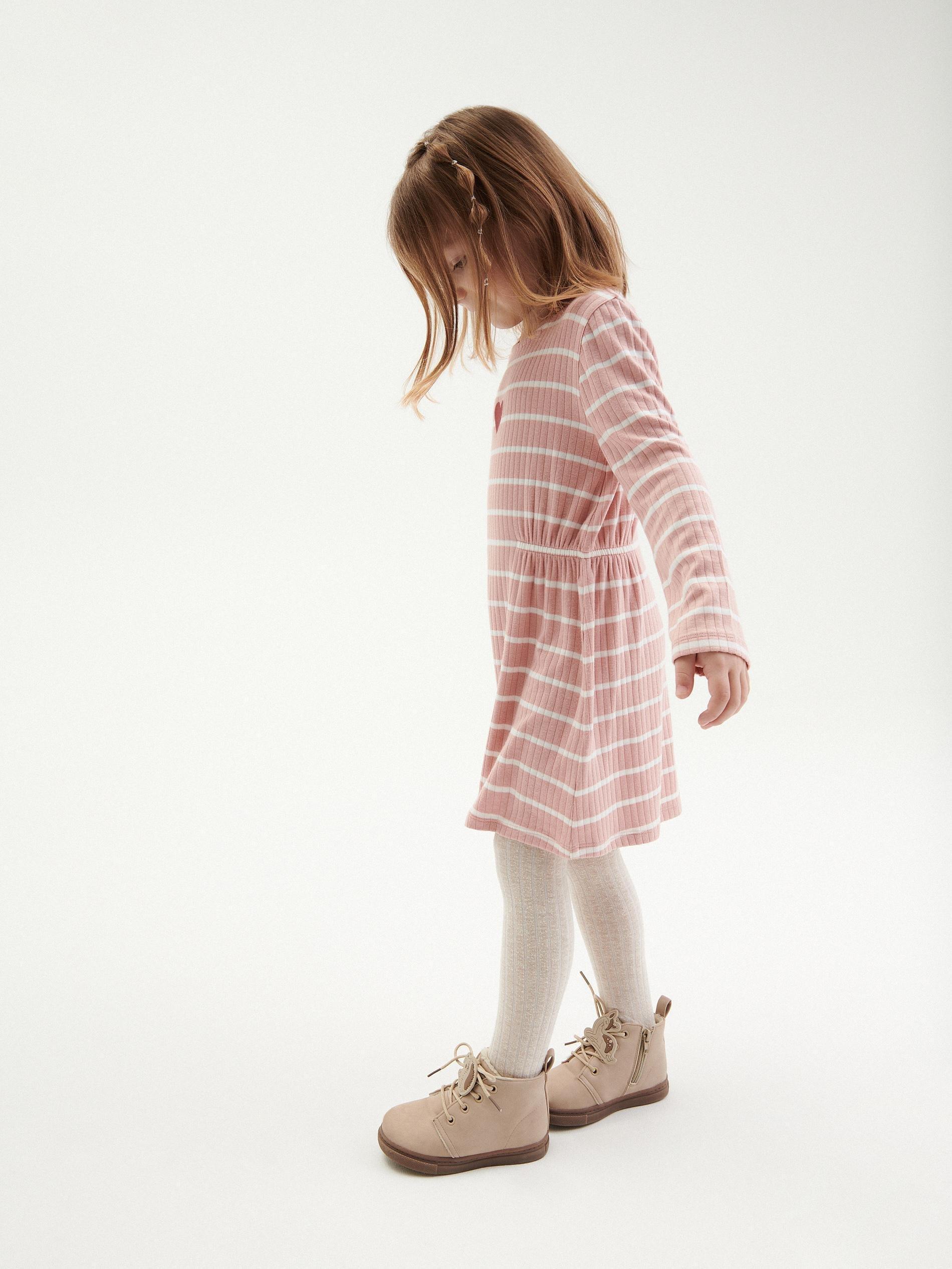 Pink Striped Dress, Kids Girls, , large image number 2