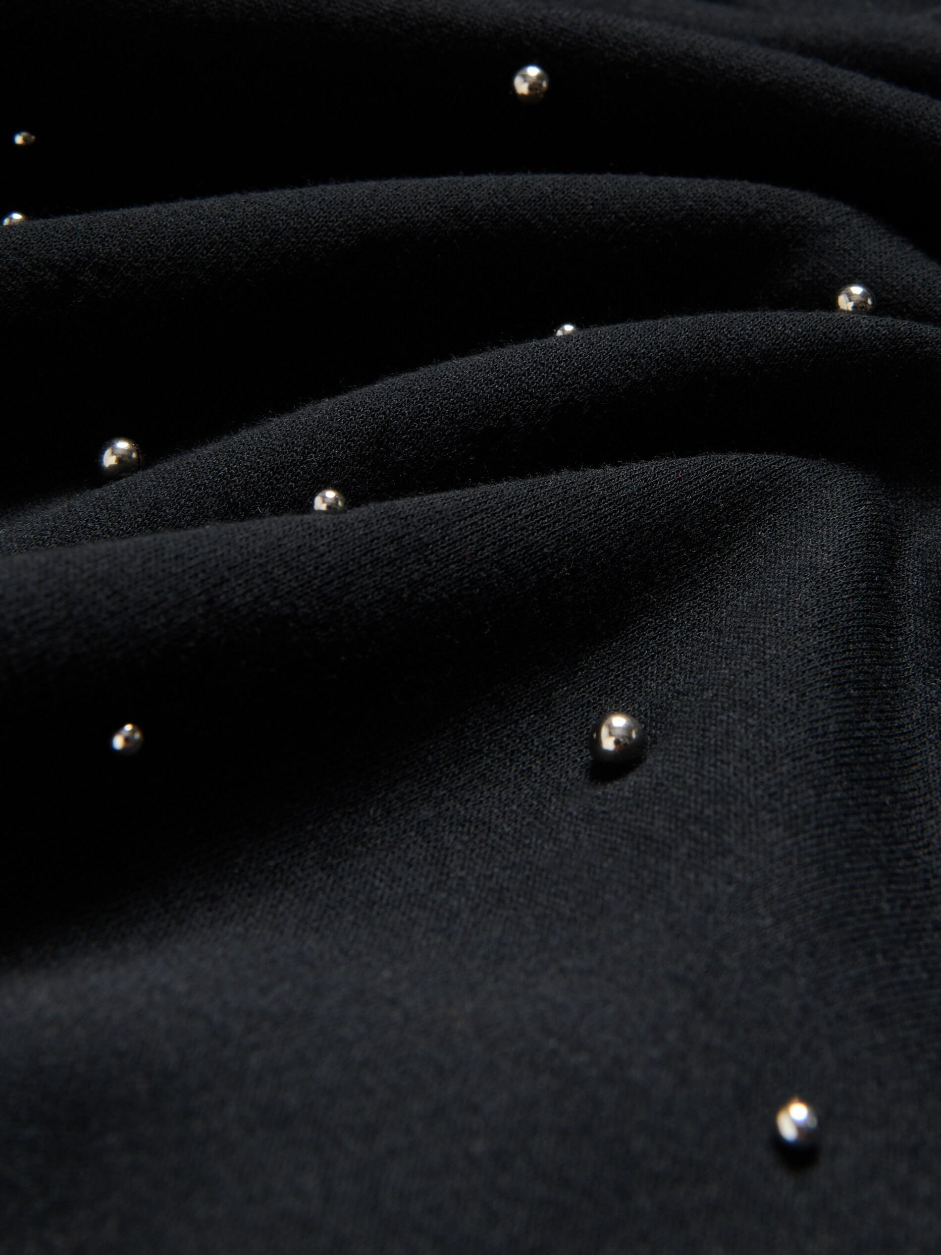 Black Blouse With Applique, Kids Girls, Black, large image number 3
