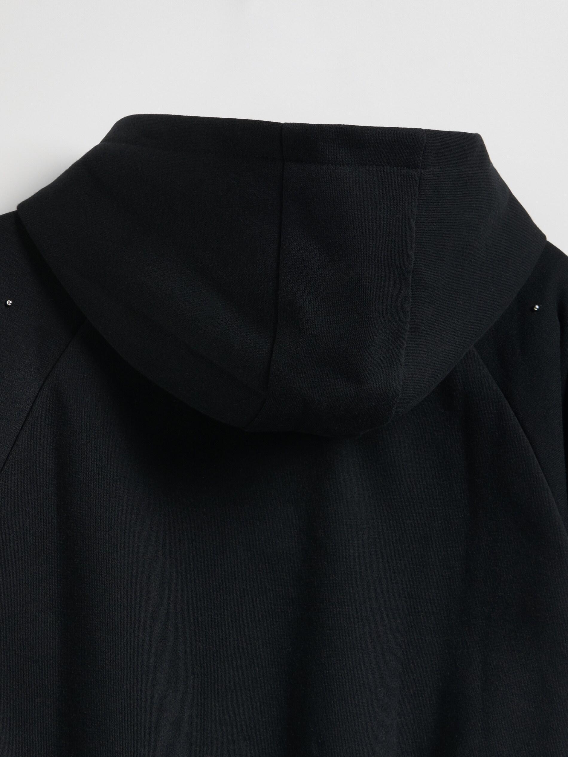 Black Blouse With Applique, Kids Girls, Black, large image number 4