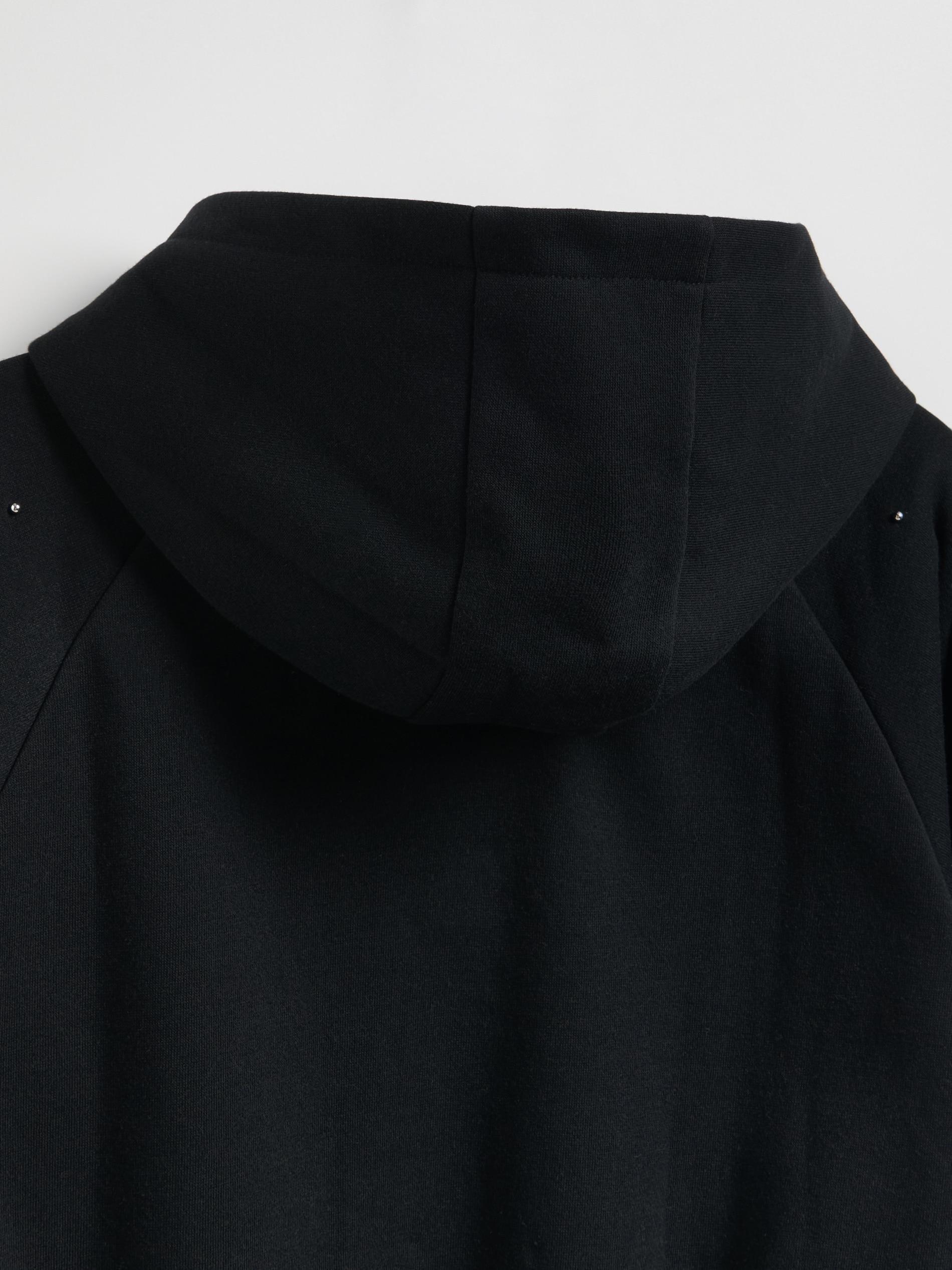 Black Blouse With Applique, Kids Girls, Black, large image number 4