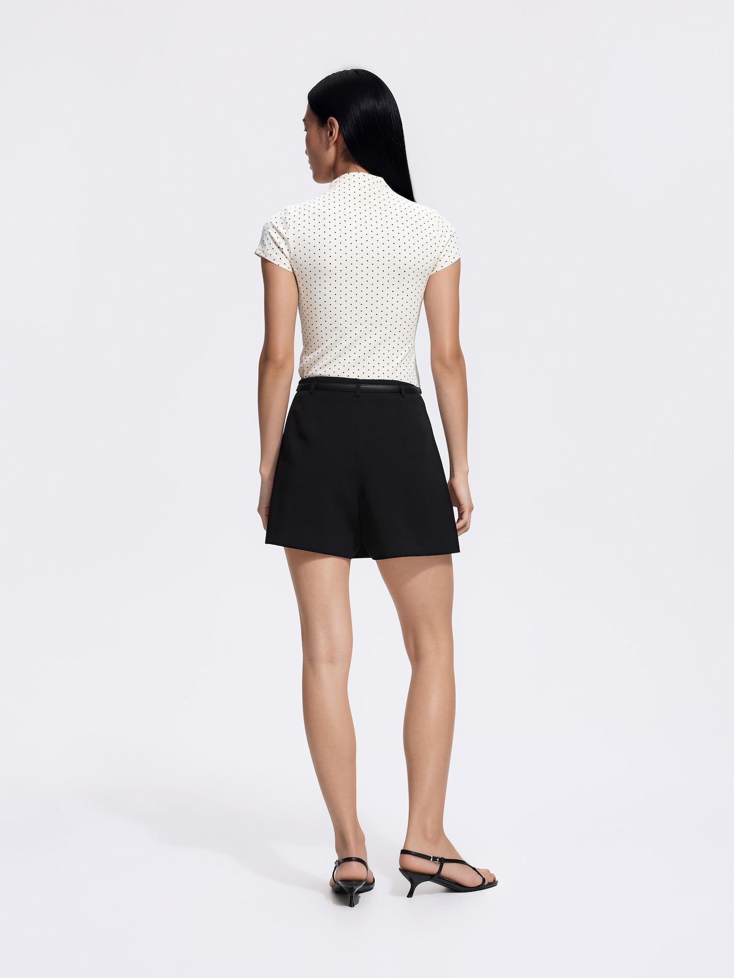 Black Skort With Belt, Black, large image number 3