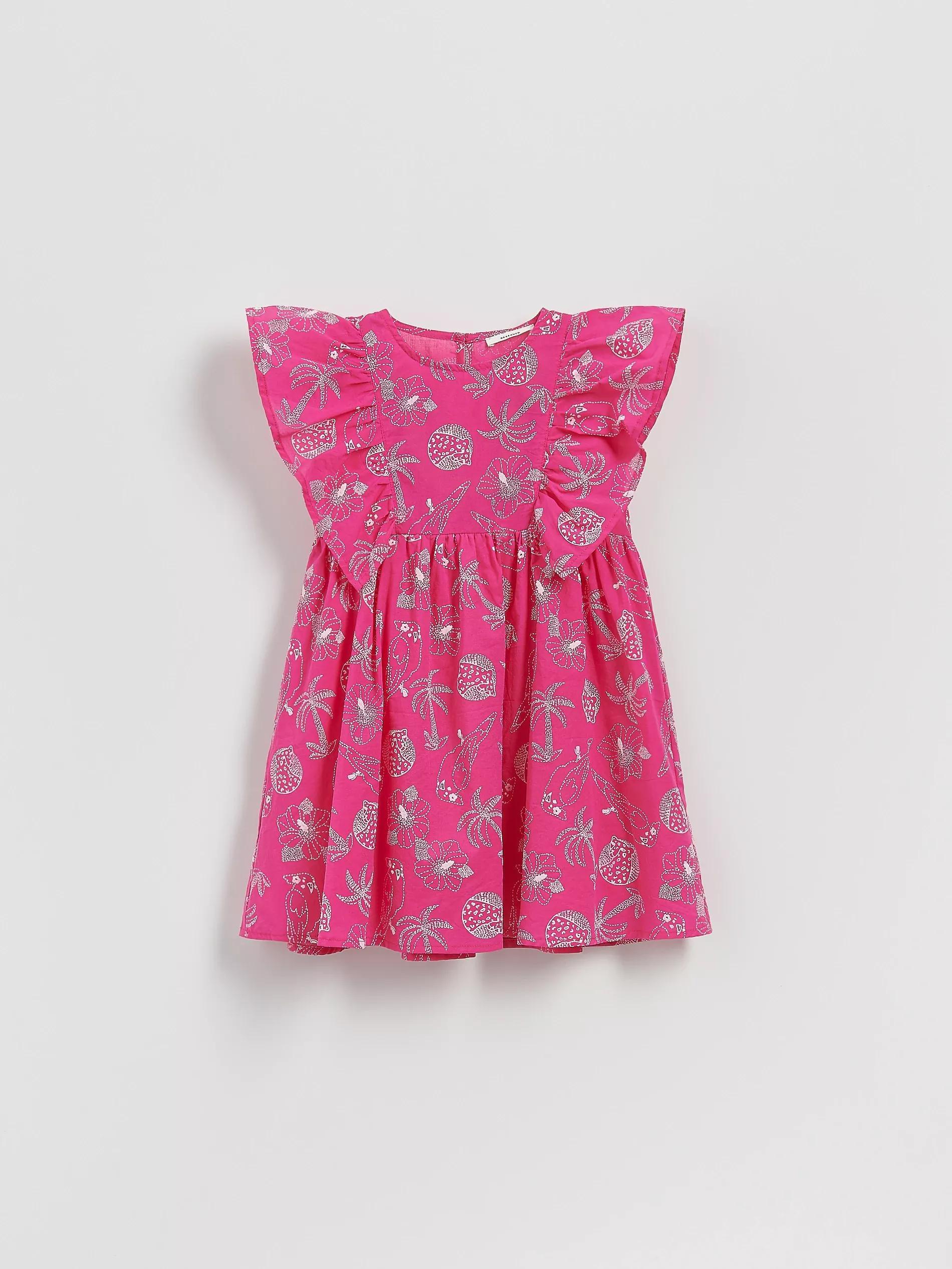 Fuchsia Patterned Dress, , large image number 0