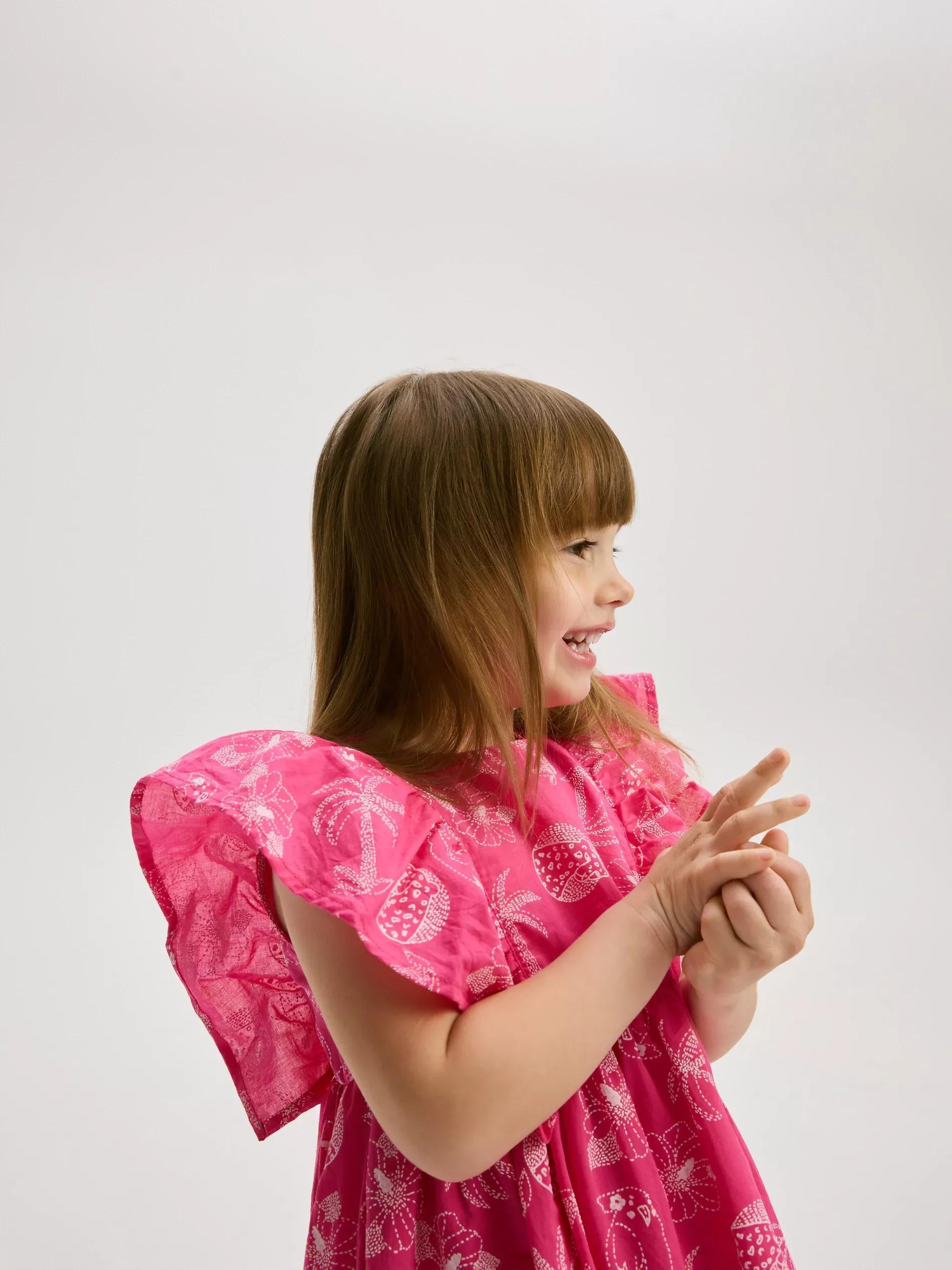 Fuchsia Patterned Dress, , large image number 4