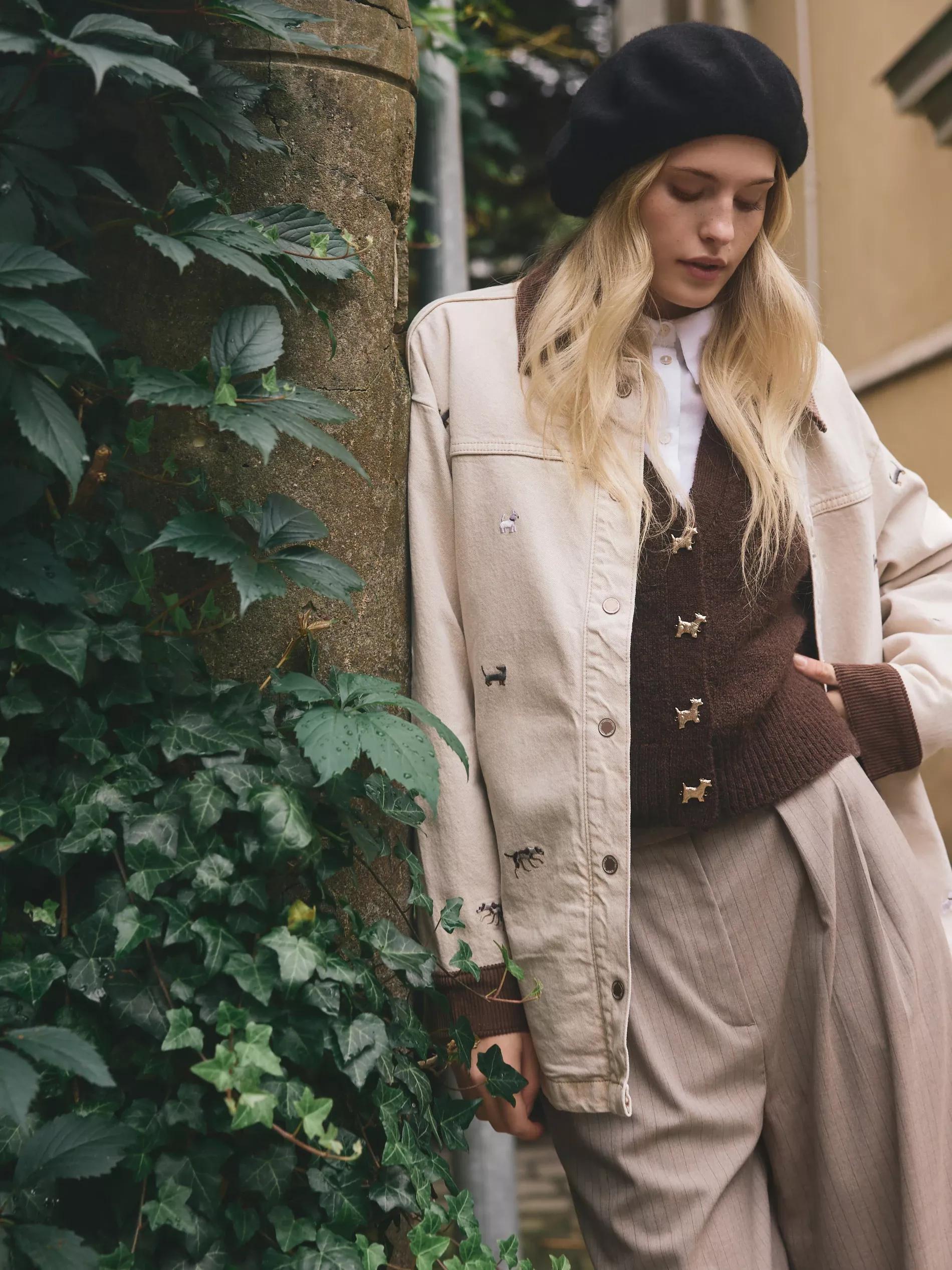 Brown Cardigan With Decorative Buttons, , large image number 2