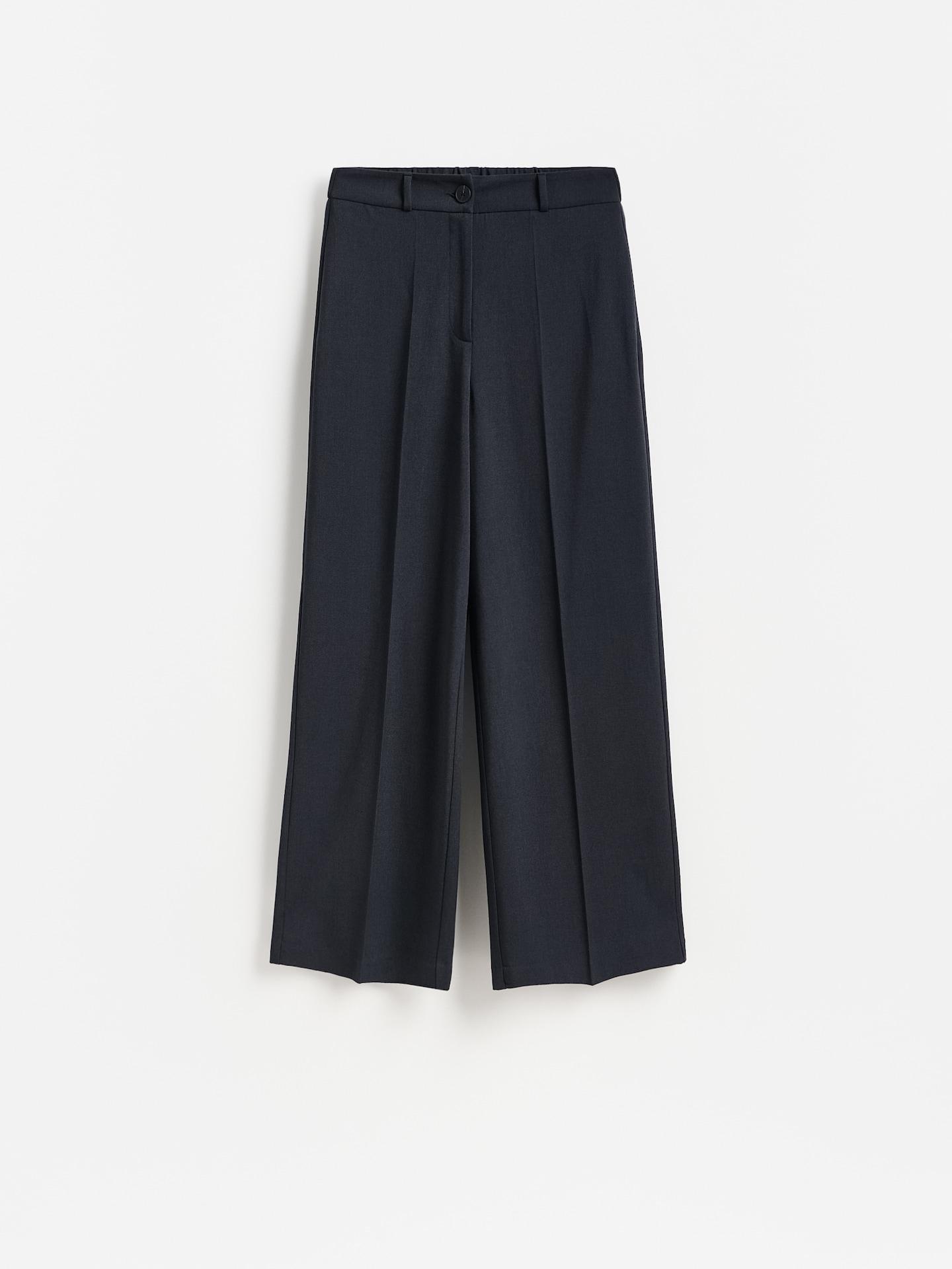 Blue Trousers With Pressed Crease, Navy, large image number 4