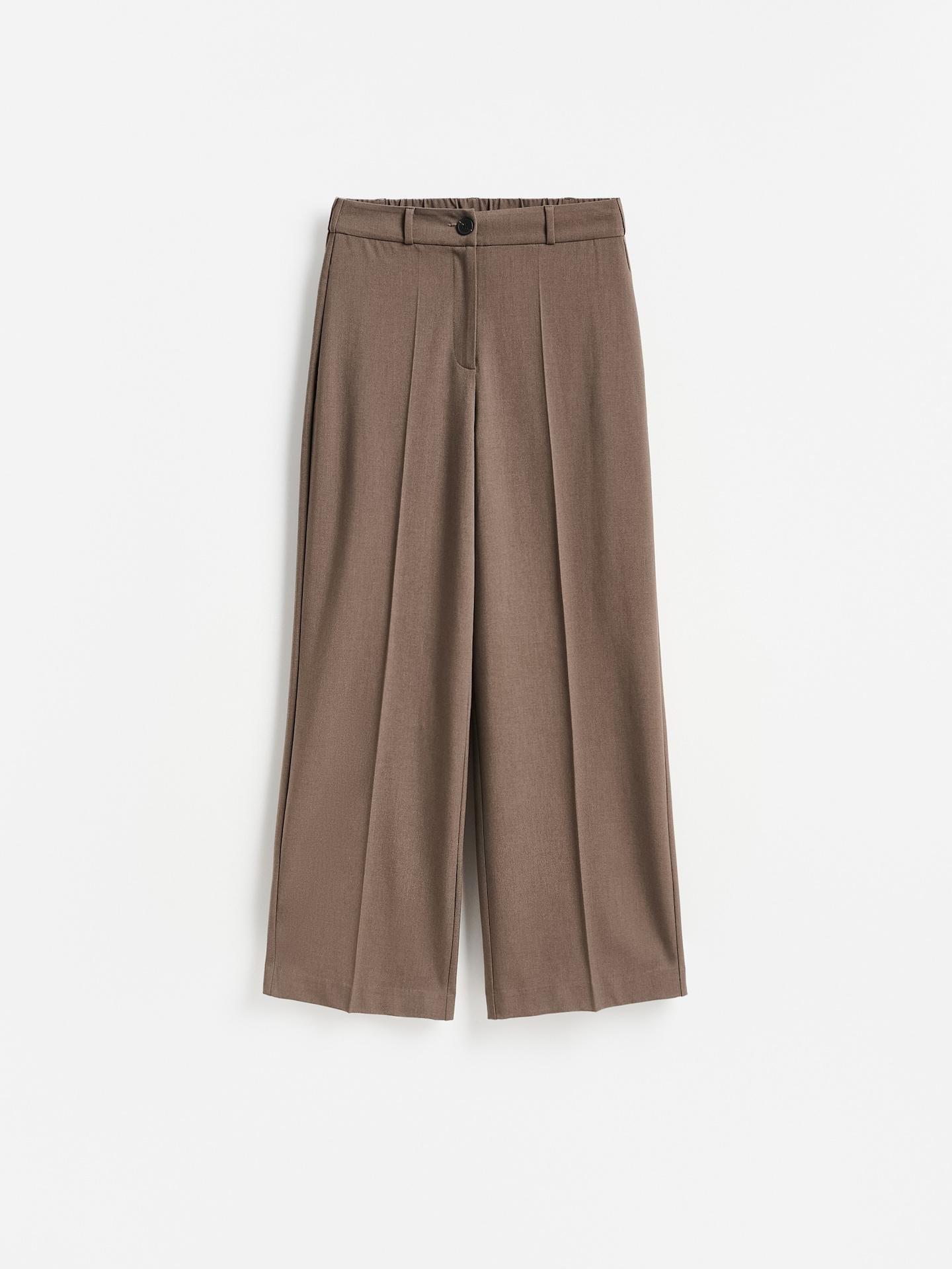 Beige Trousers With Pressed Crease, Beige, large image number 0