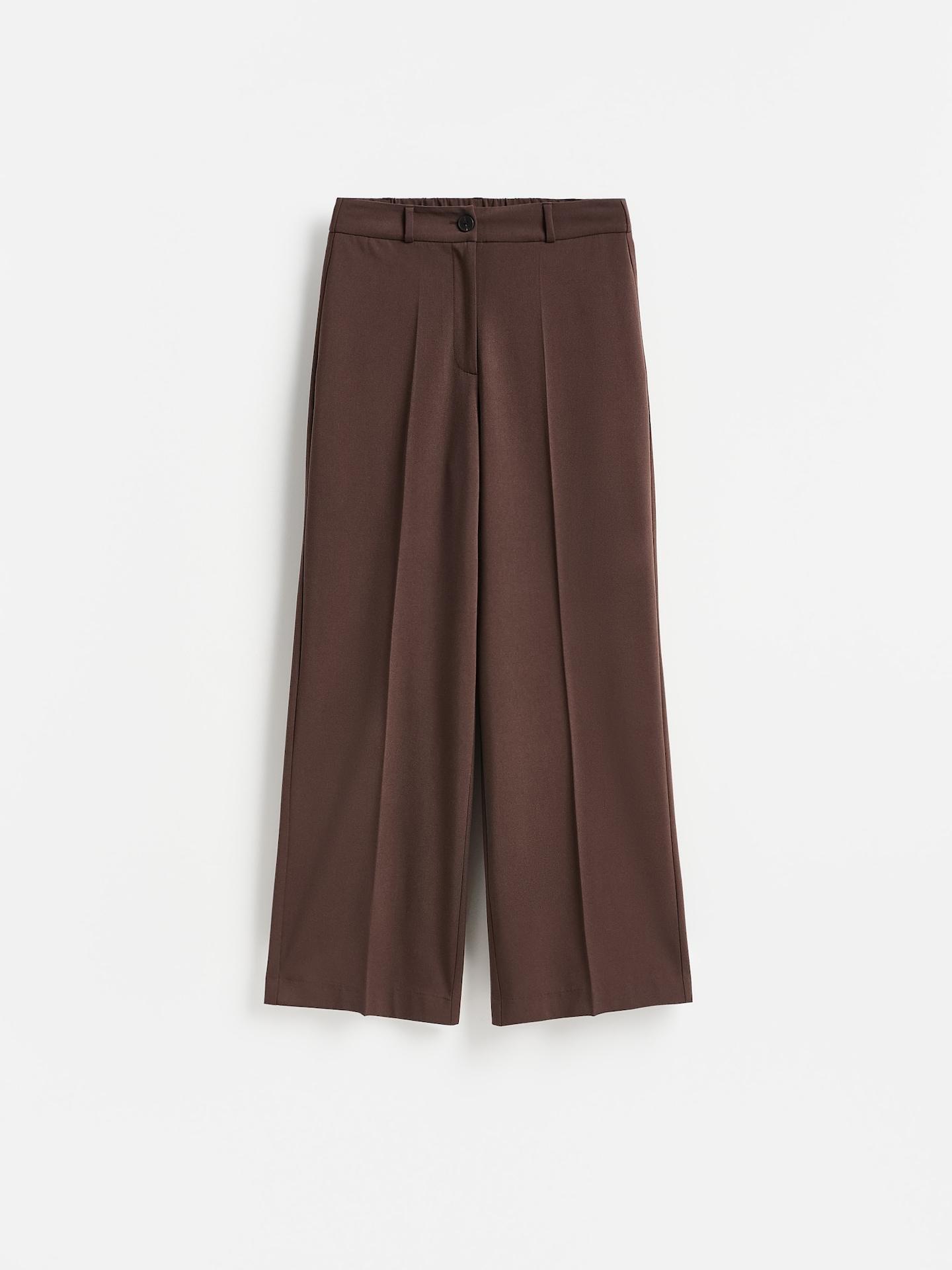Brown Trousers With Pressed Crease, Brown, medium