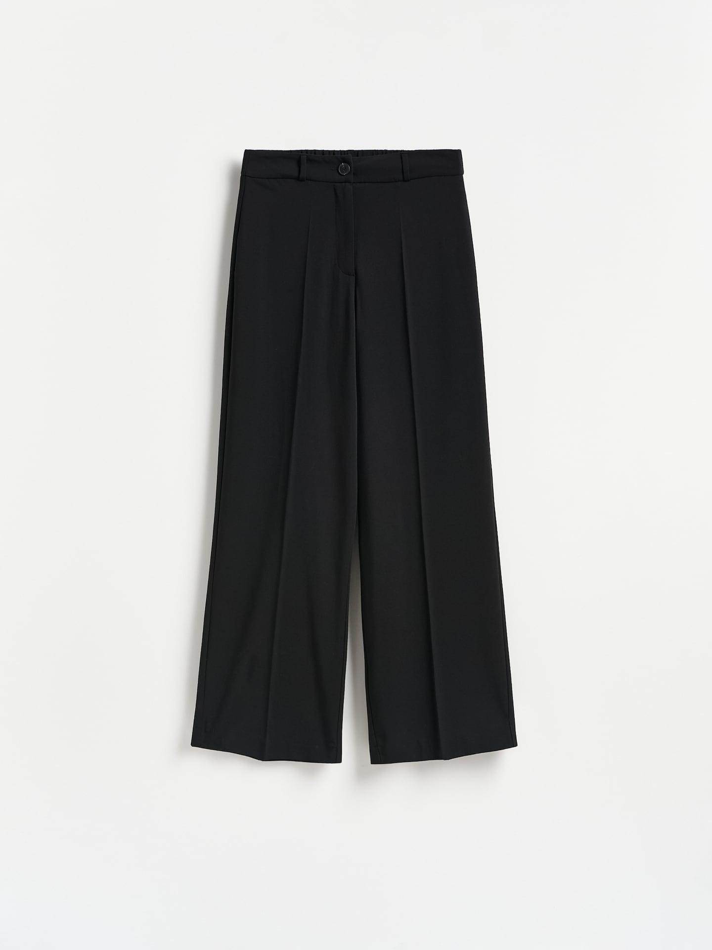 Black Trousers With Pressed Crease, Black, medium