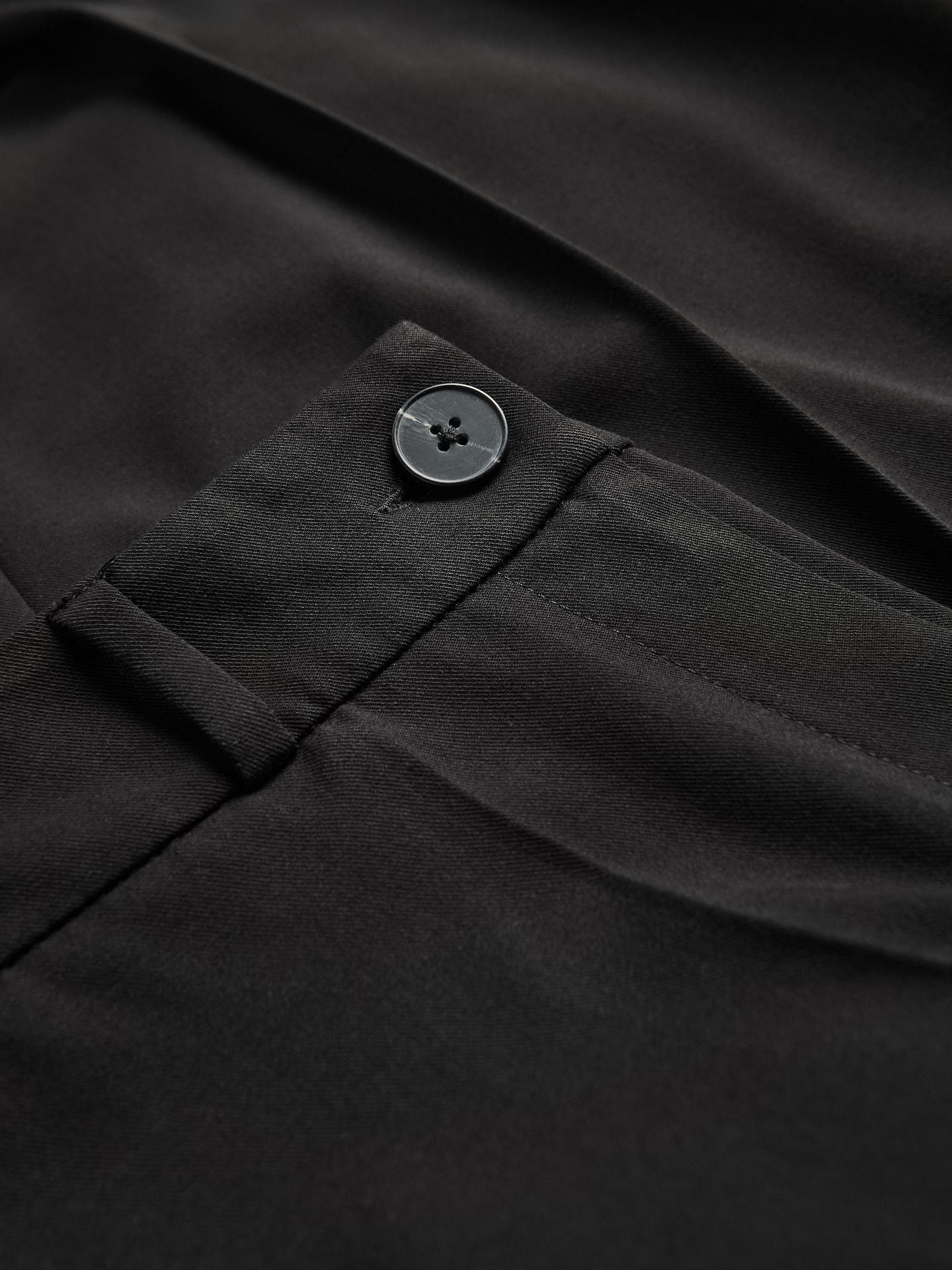 Black Trousers With Pressed Crease, Black, medium