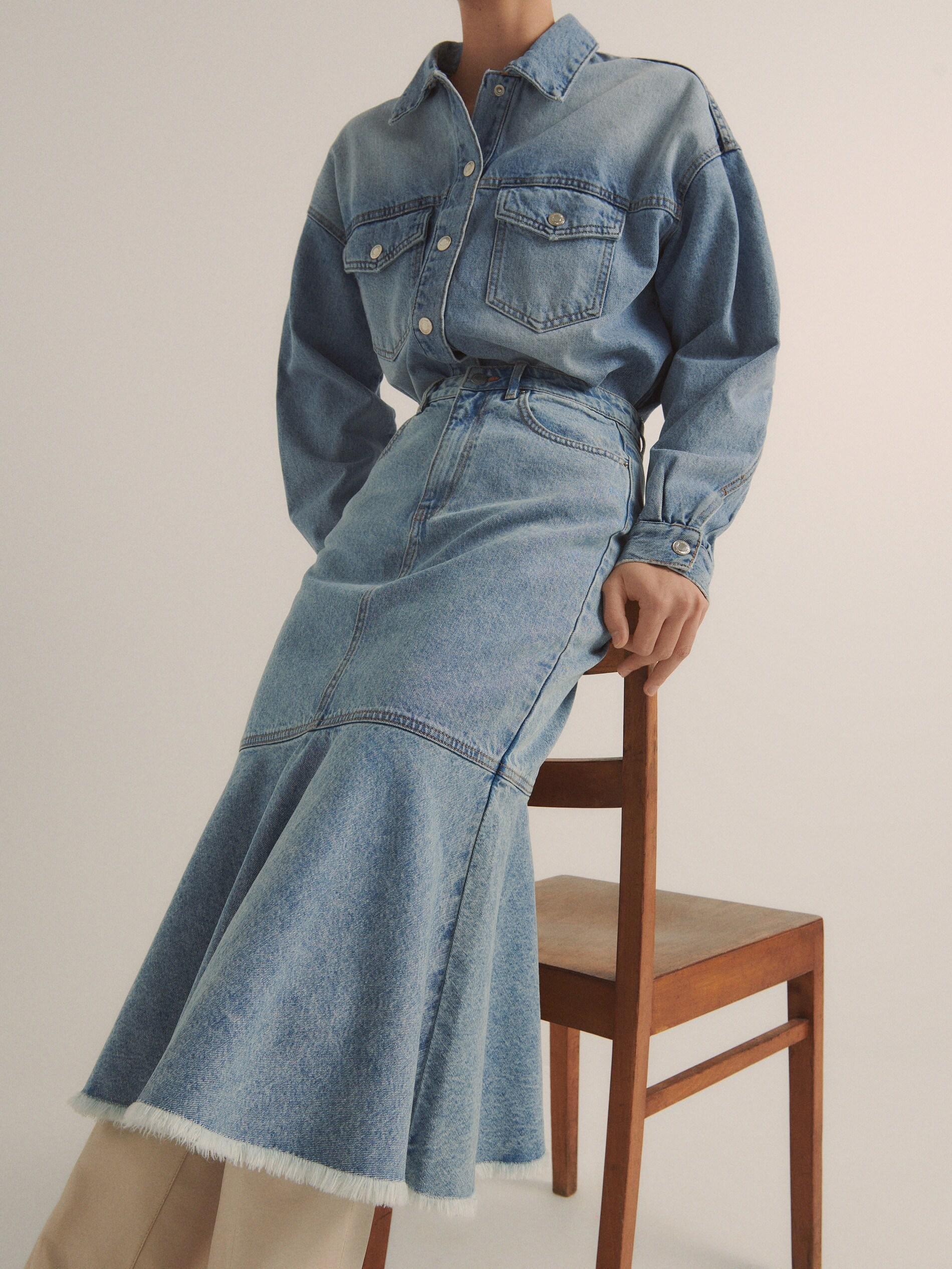 Reserved - Blue Denim Skirt
