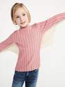 Reserved - Pink Rib Knit Mock Neck, Kids Girls