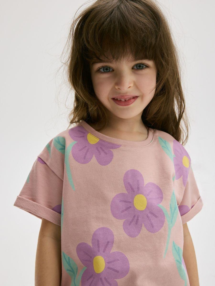Purple Printed Cotton T-Shirt, , large image number 0