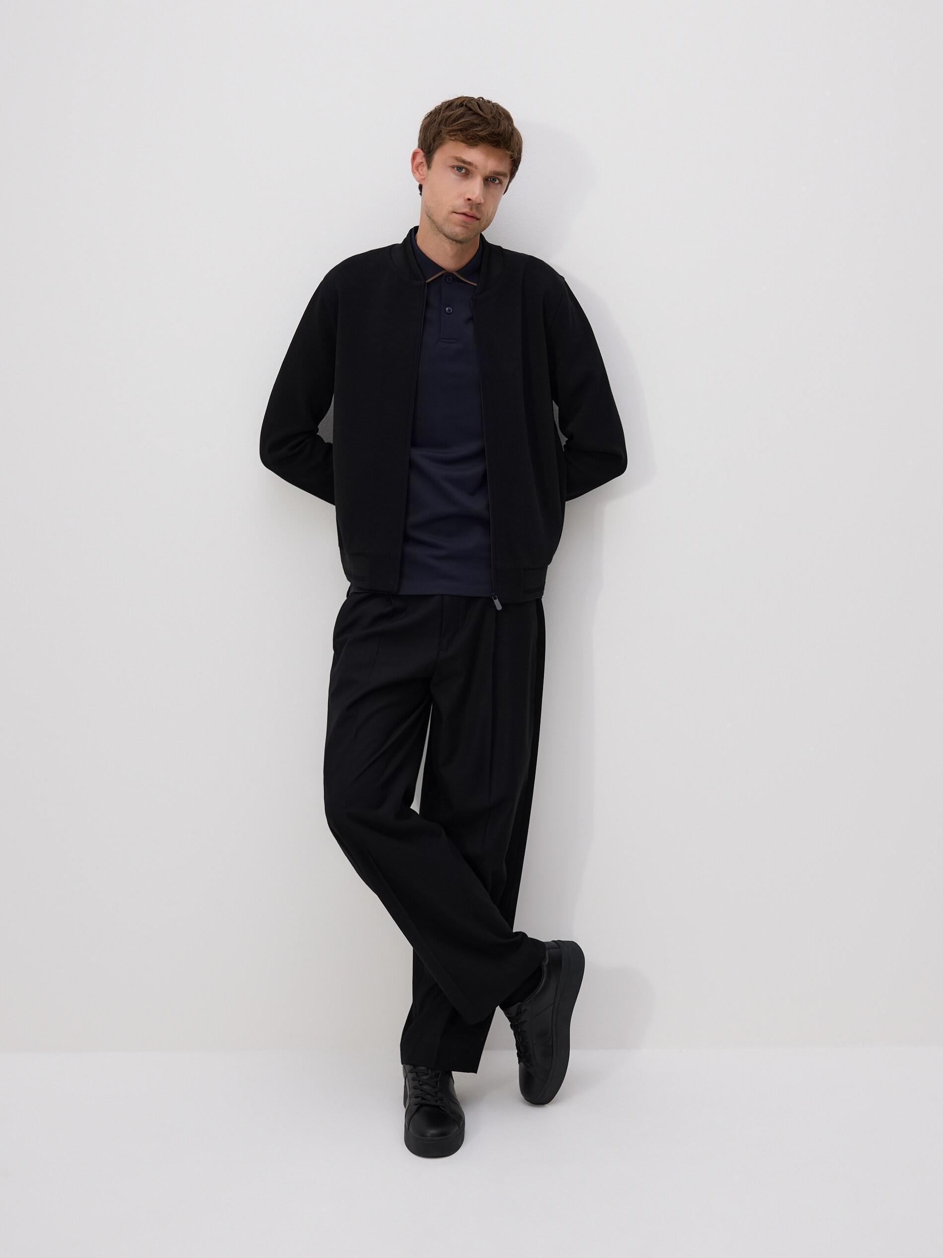 NAVY Mercerized cotton polo shirt, Navy, large image number 3