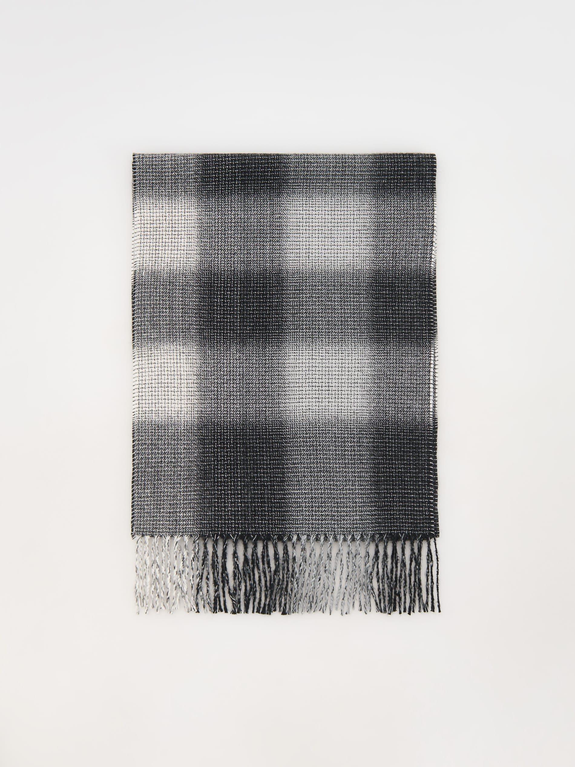 Grey Checked Scarf, Grey, large image number 0