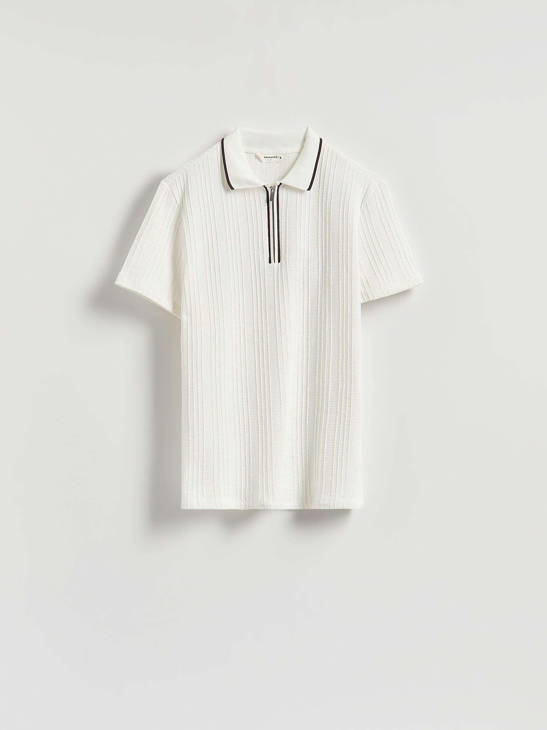 CREAM Regular fit structural polo shirt, Ivory, large image number 4