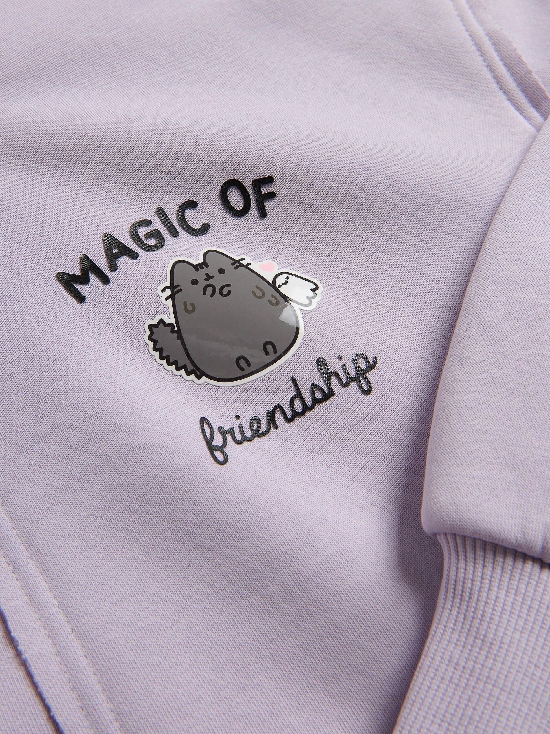 Purple Pusheen Sweatshirt, Kids Girls, Purple, large image number 1
