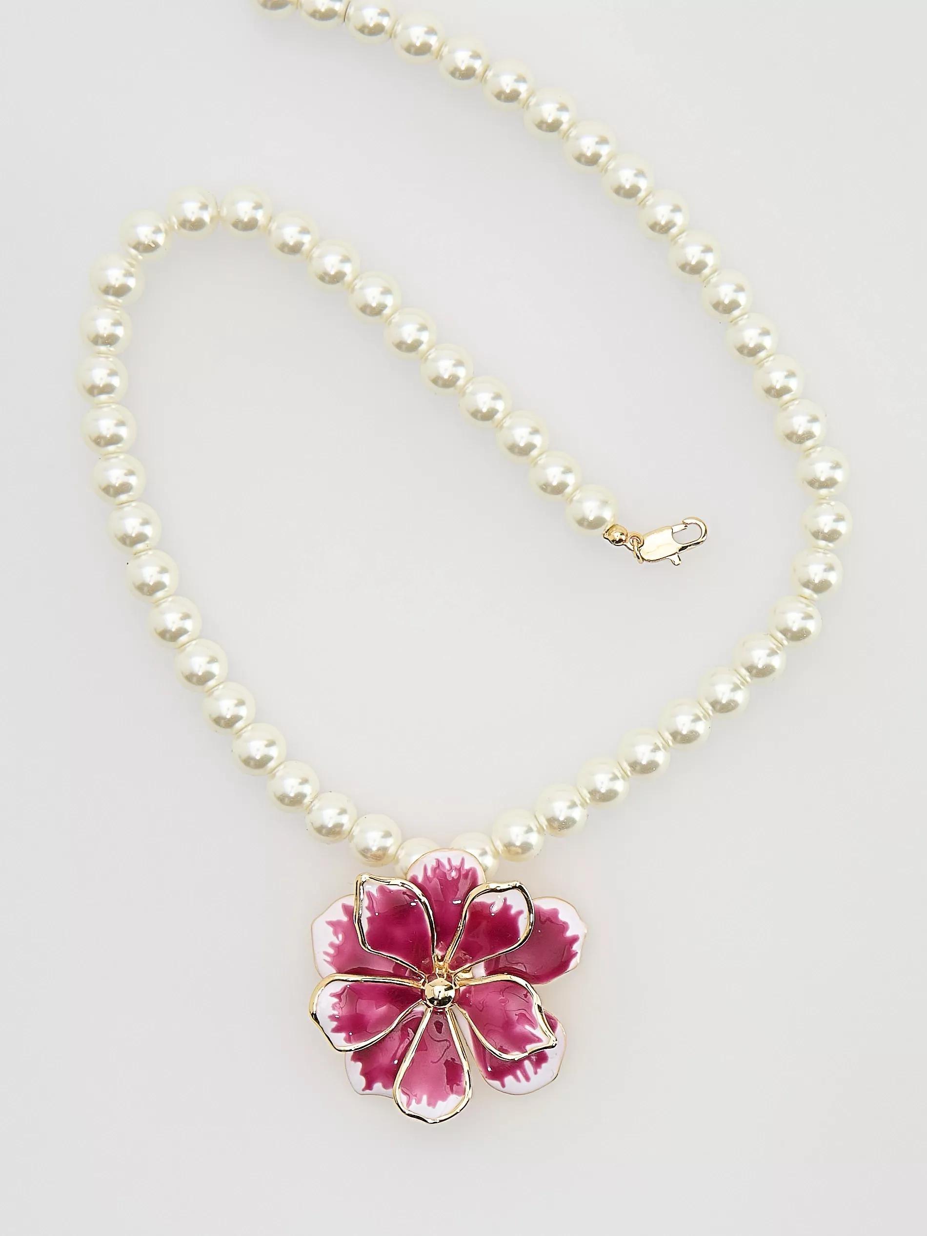 Pink Necklace With Pendant, Pink, large image number 2