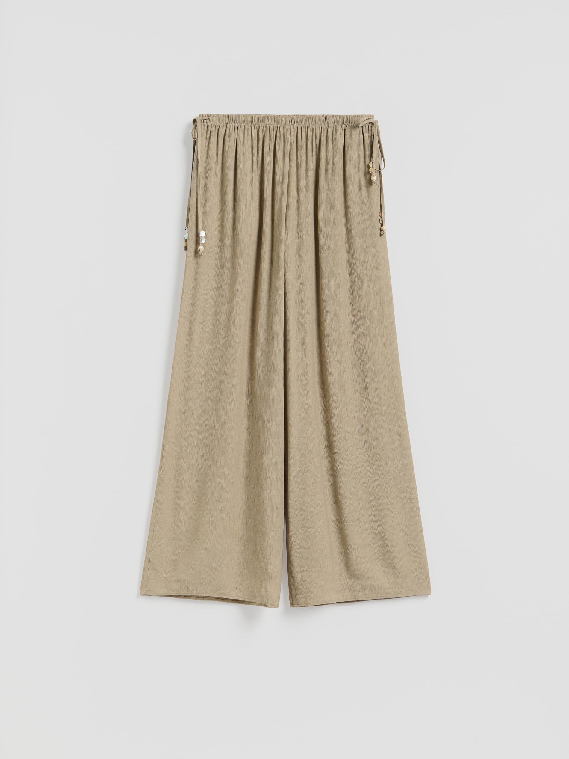 Green Viscose Rich Trousers, Green, large image number 3