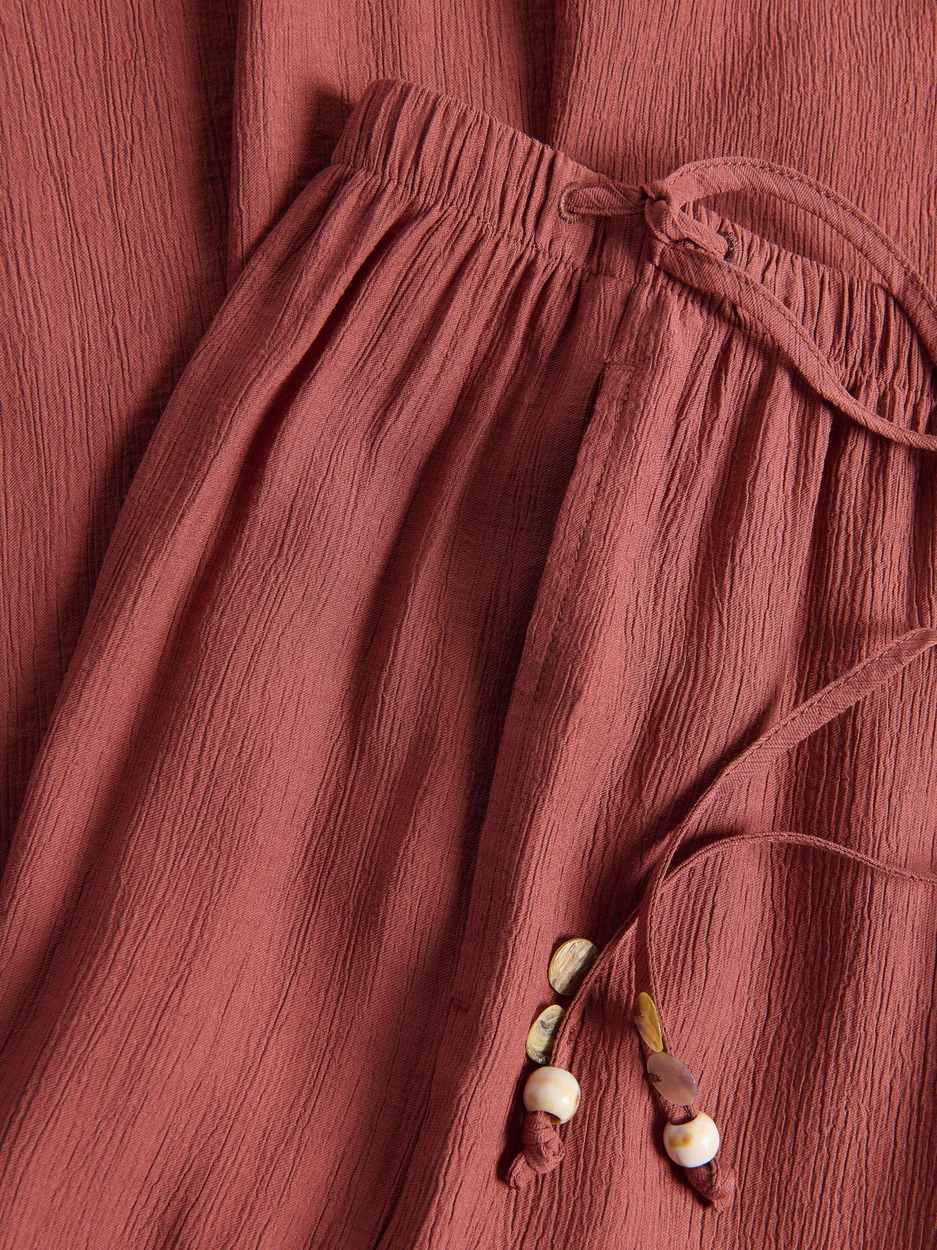 Brown Viscose Rich Trousers, Orange, large image number 4