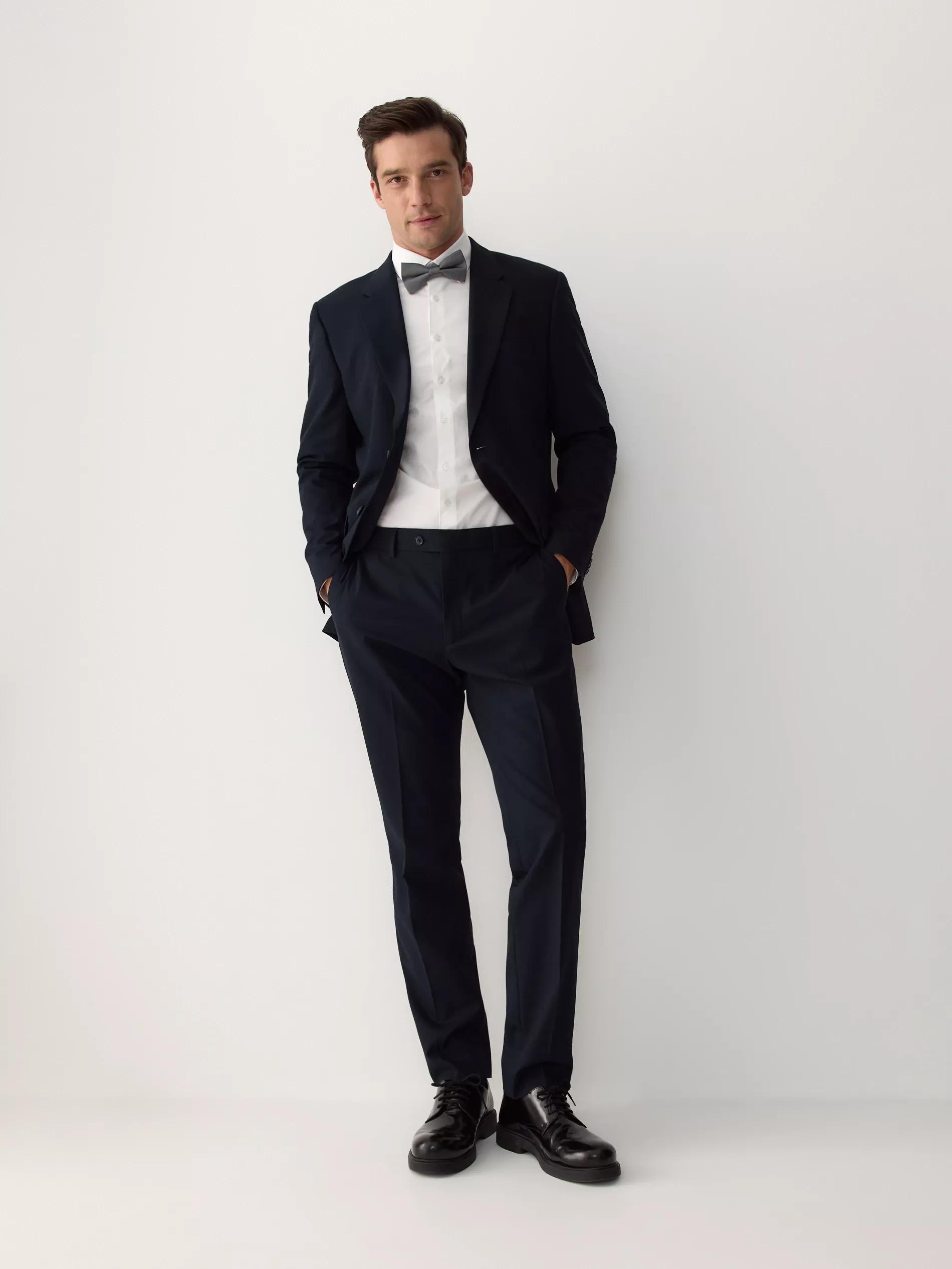 Navy Classic Striped Pants, , large image number 0