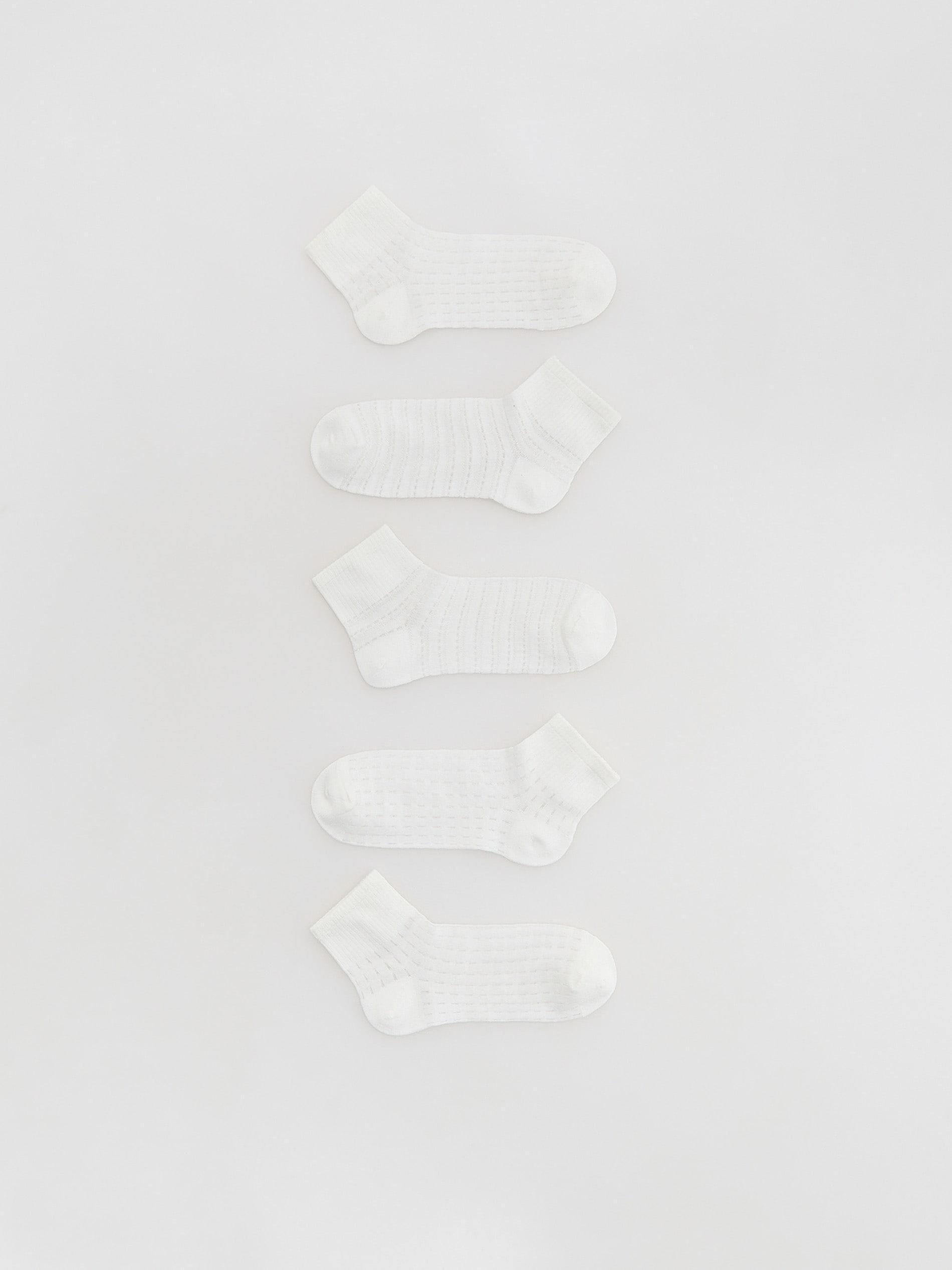Cream Socks 5 Pack, , large image number 0