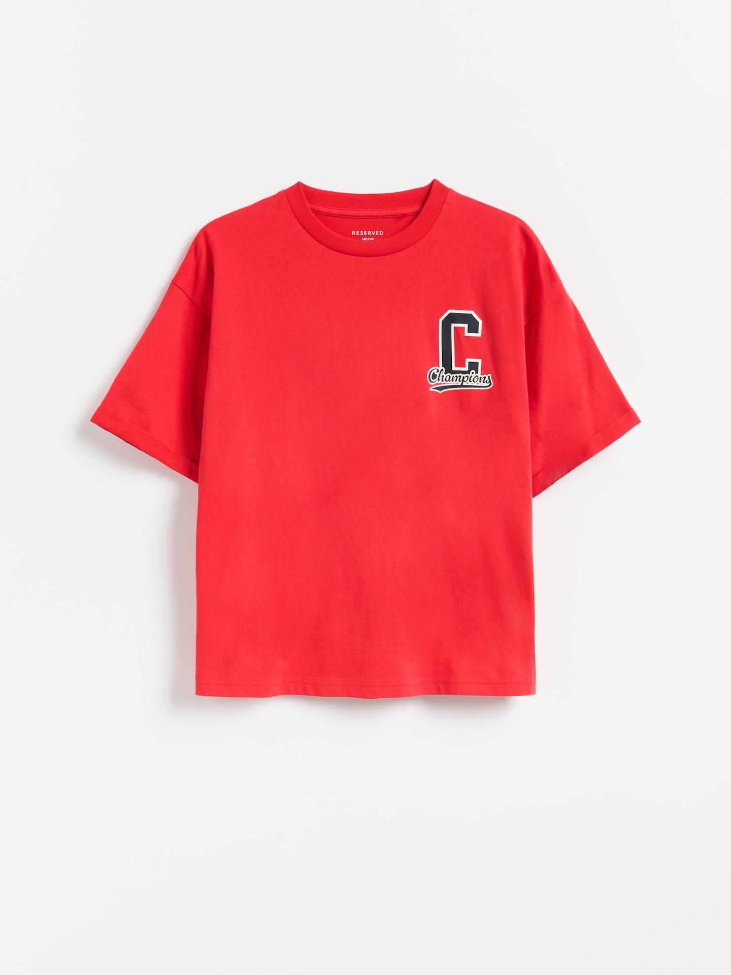 Red Cotton T-Shirt, Red, medium