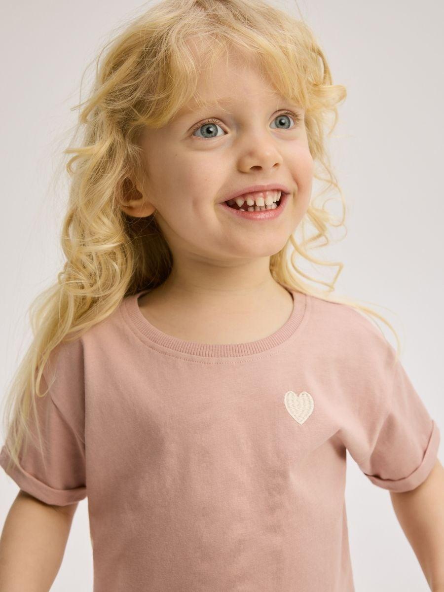 Pink Embroidered T-Shirt, , large image number 1