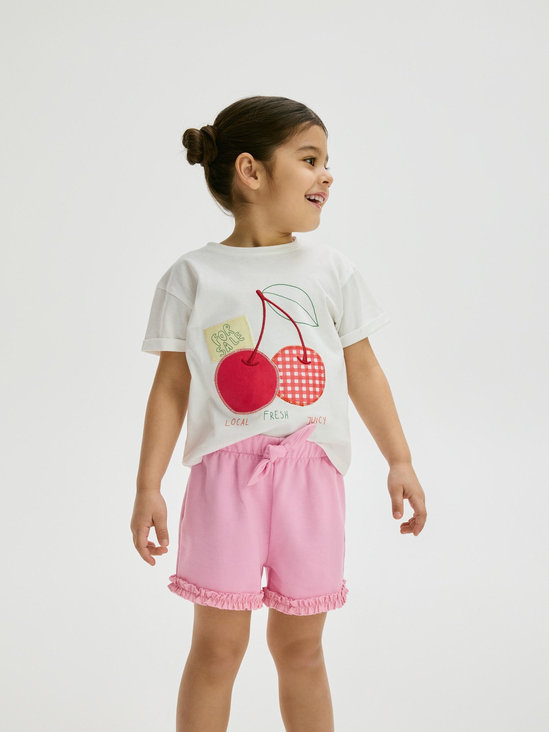 Cream T-Shirt With Appplique, Ivory, large image number 3