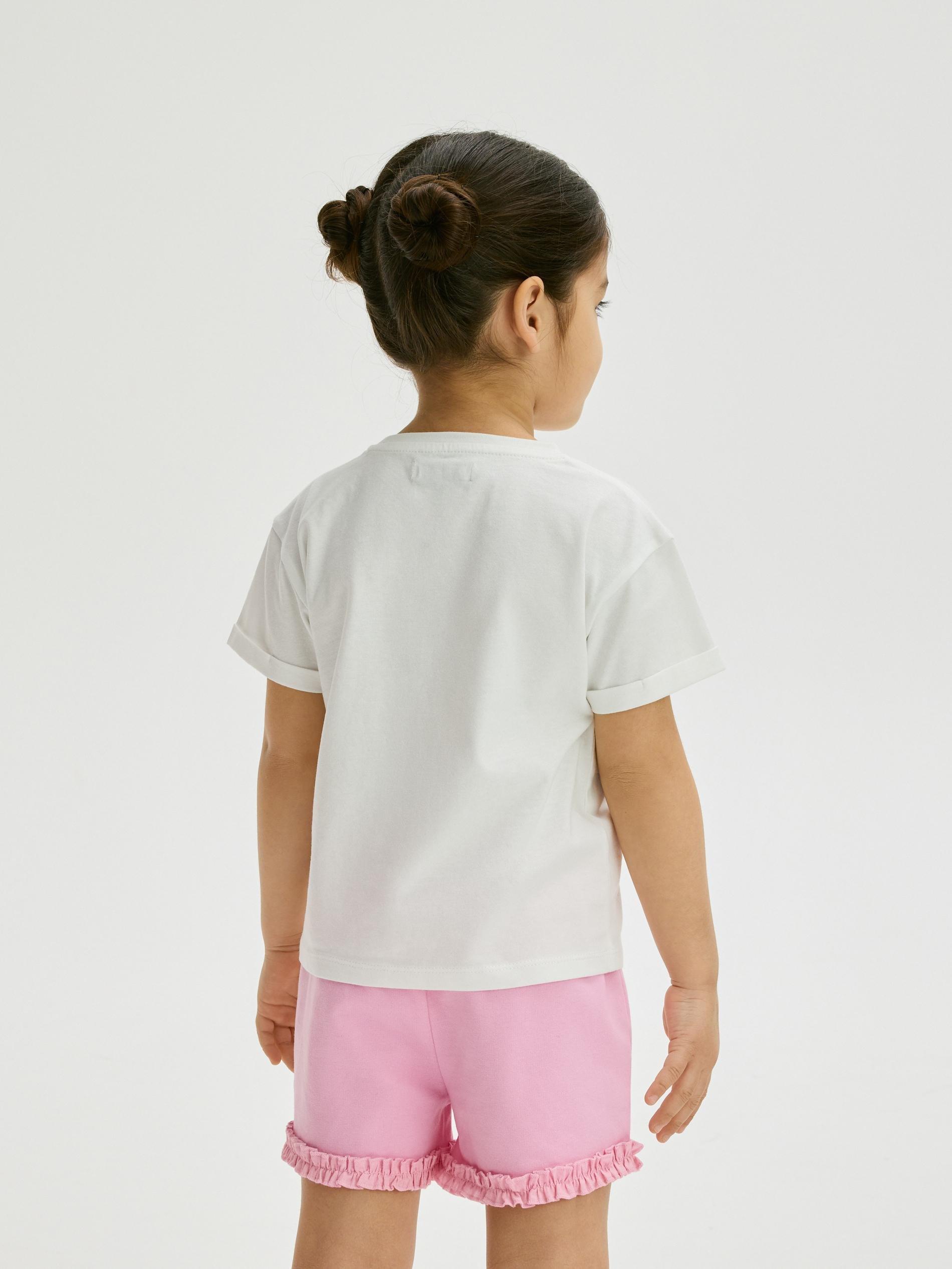 Cream T-Shirt With Appplique, Ivory, large image number 4