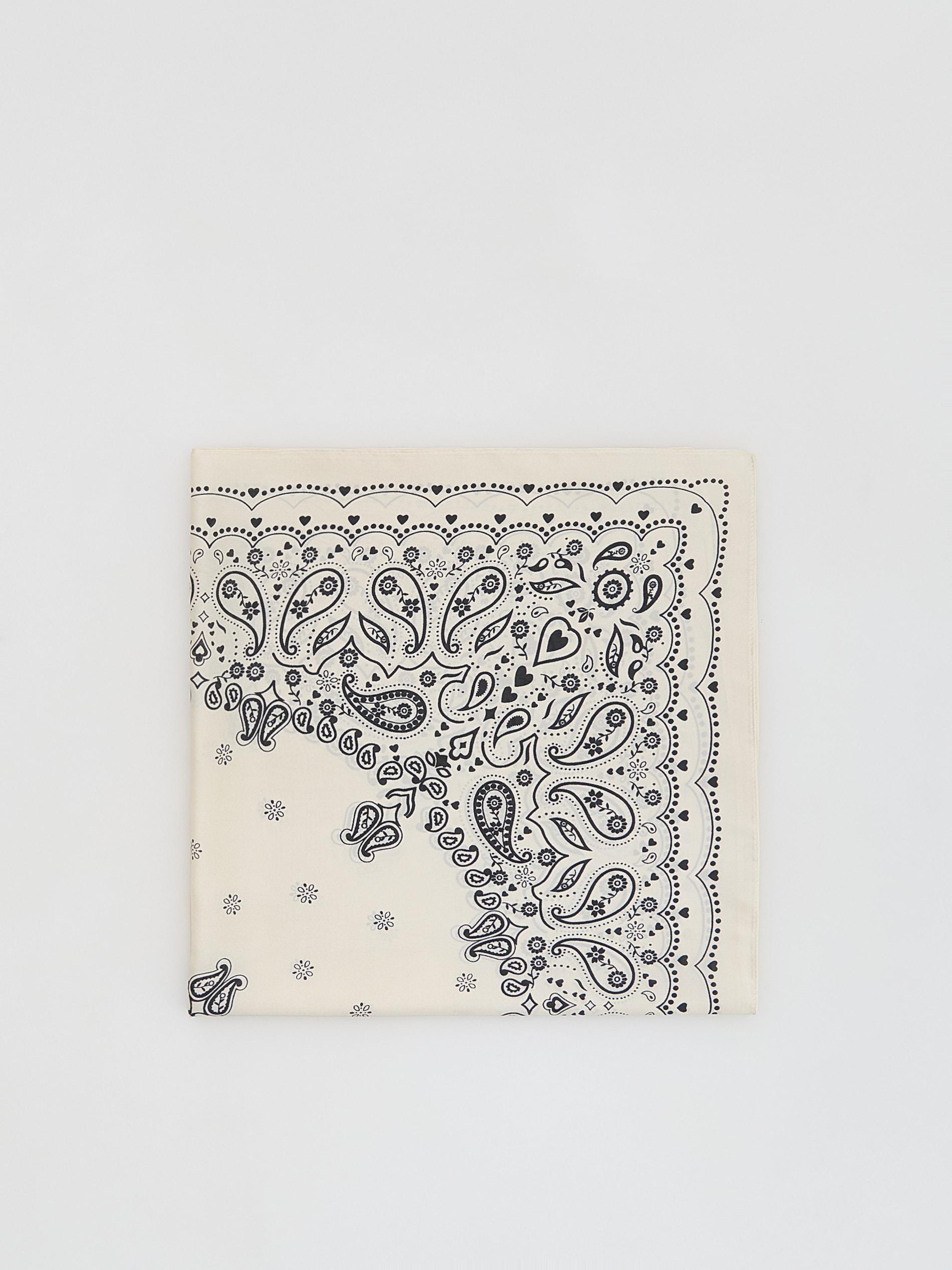 Cream Patterned Neckerchief, Ivory, large image number 6