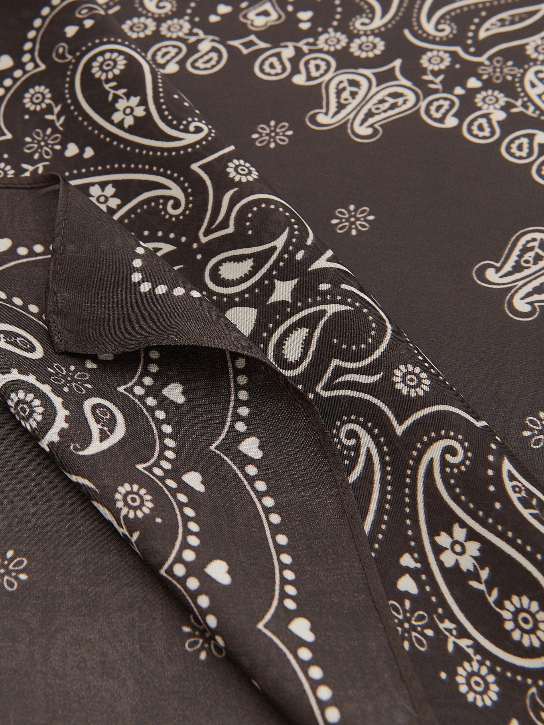 Brown Patterned Neckerchief, Brown, large image number 3